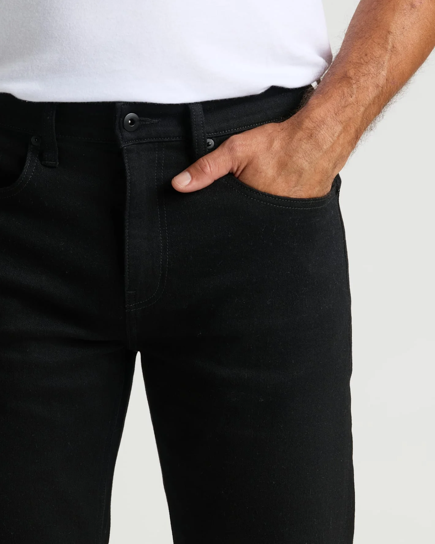 Black Wash Straight Authentic Denim Jeans - Image 7