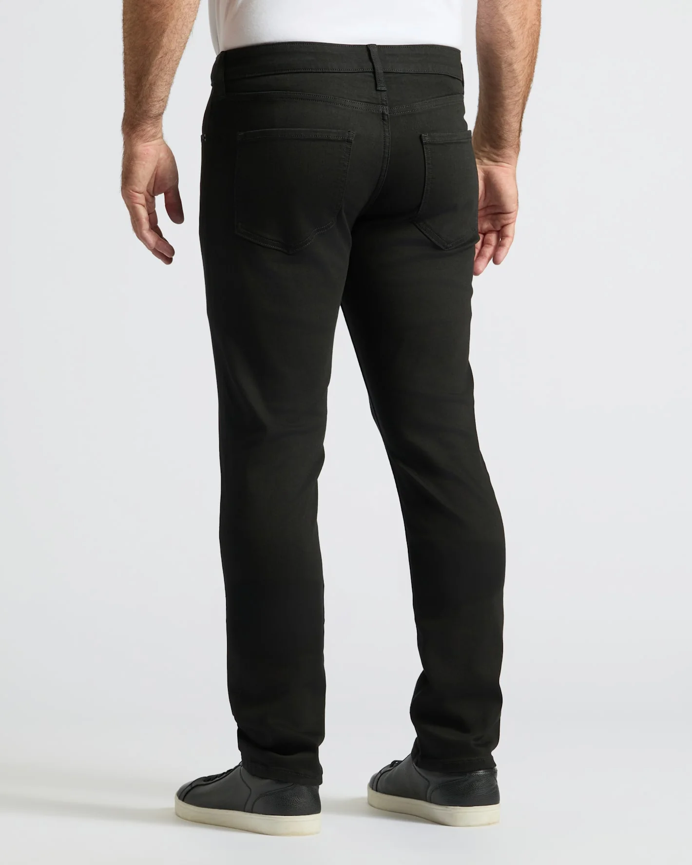 Black Wash Straight Comfort Stretch Jeans - Image 5