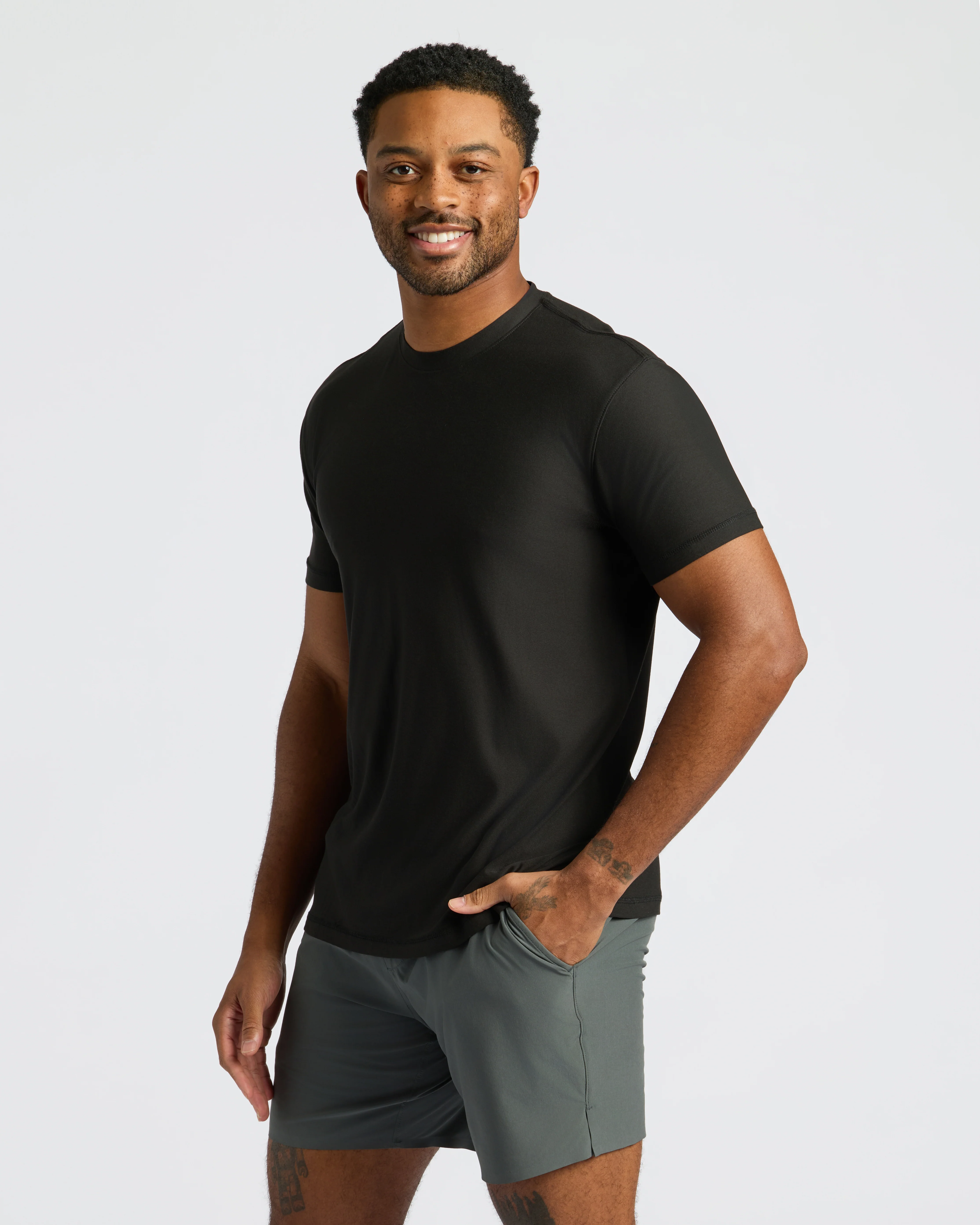 All Black Active Crew Neck 3-Pack - Image 2
