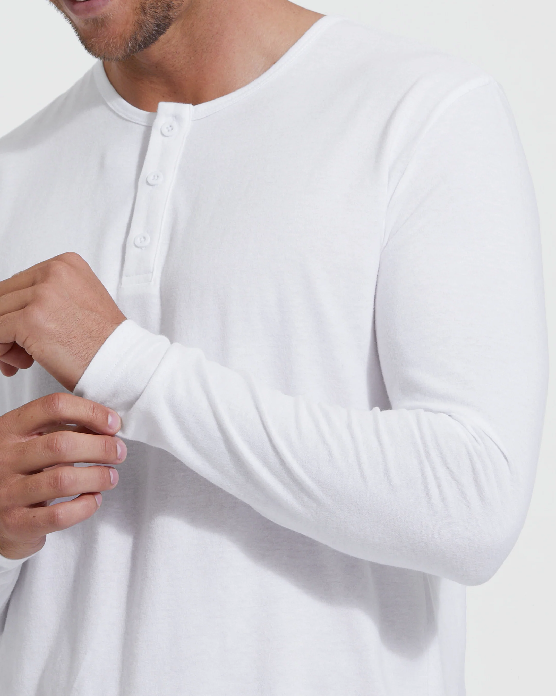 All White Classic Henley 2-Pack - Image 4