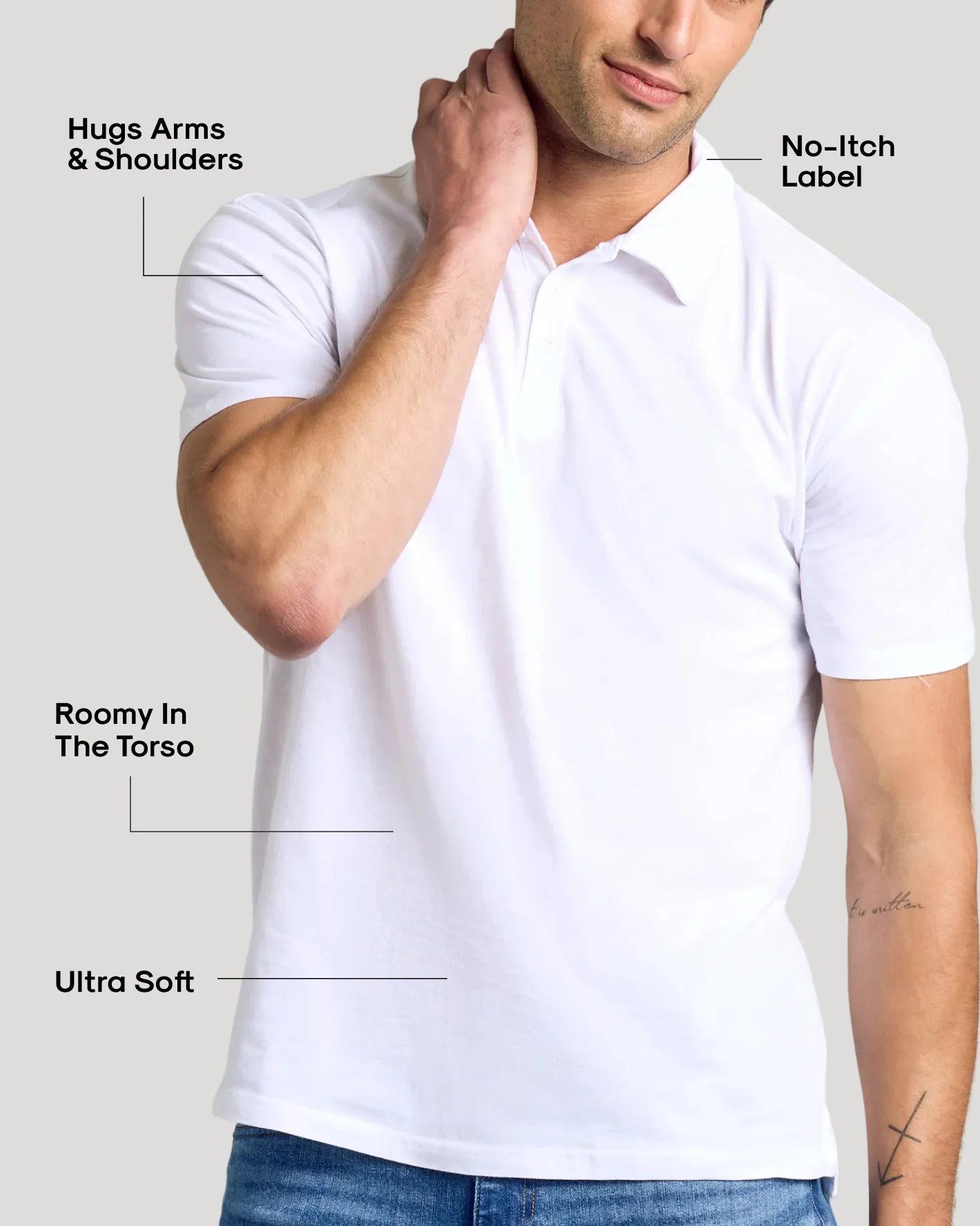 White Classic Polo - Image 3