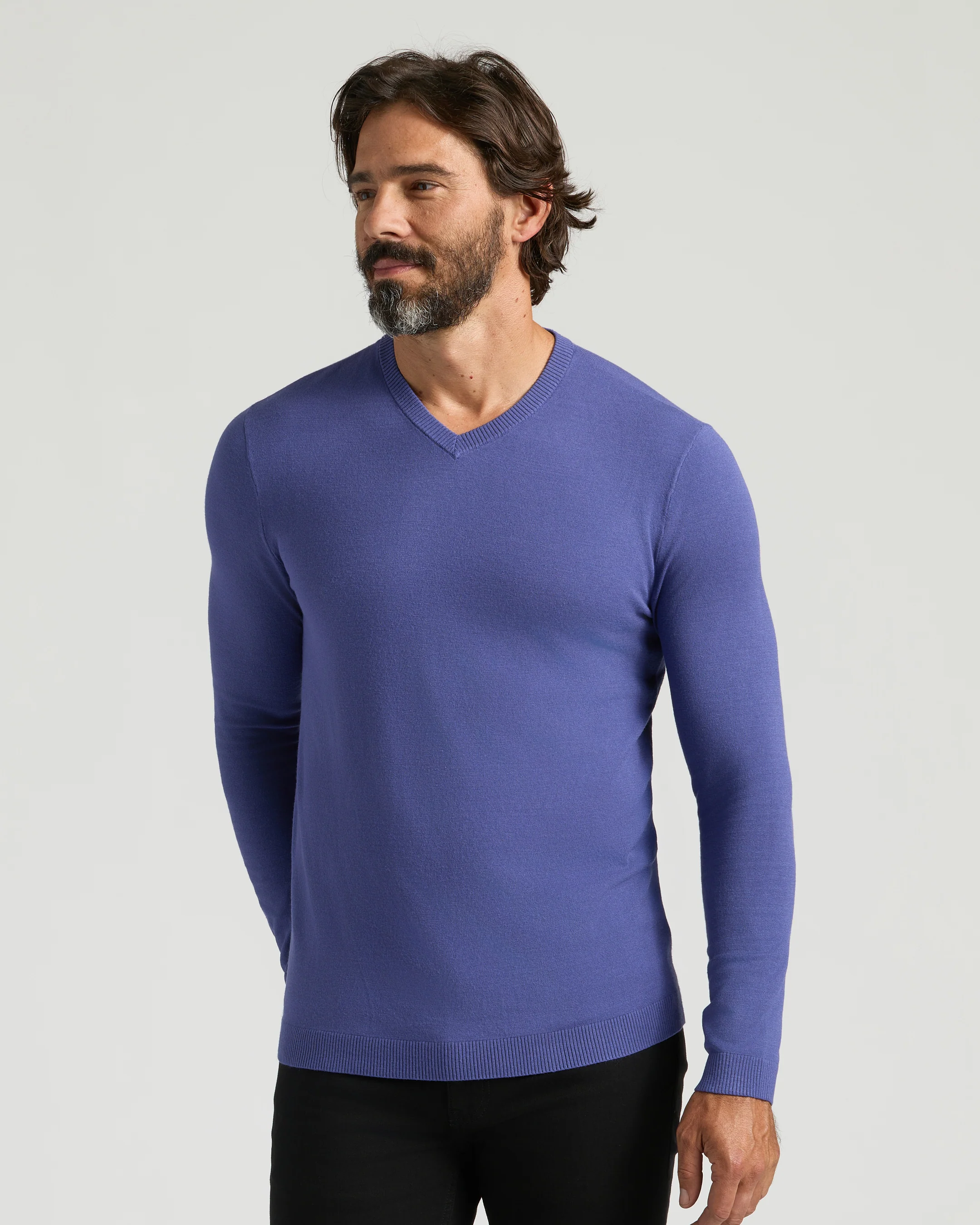 Blueberry Dressy V-Neck Sweater - Image 5