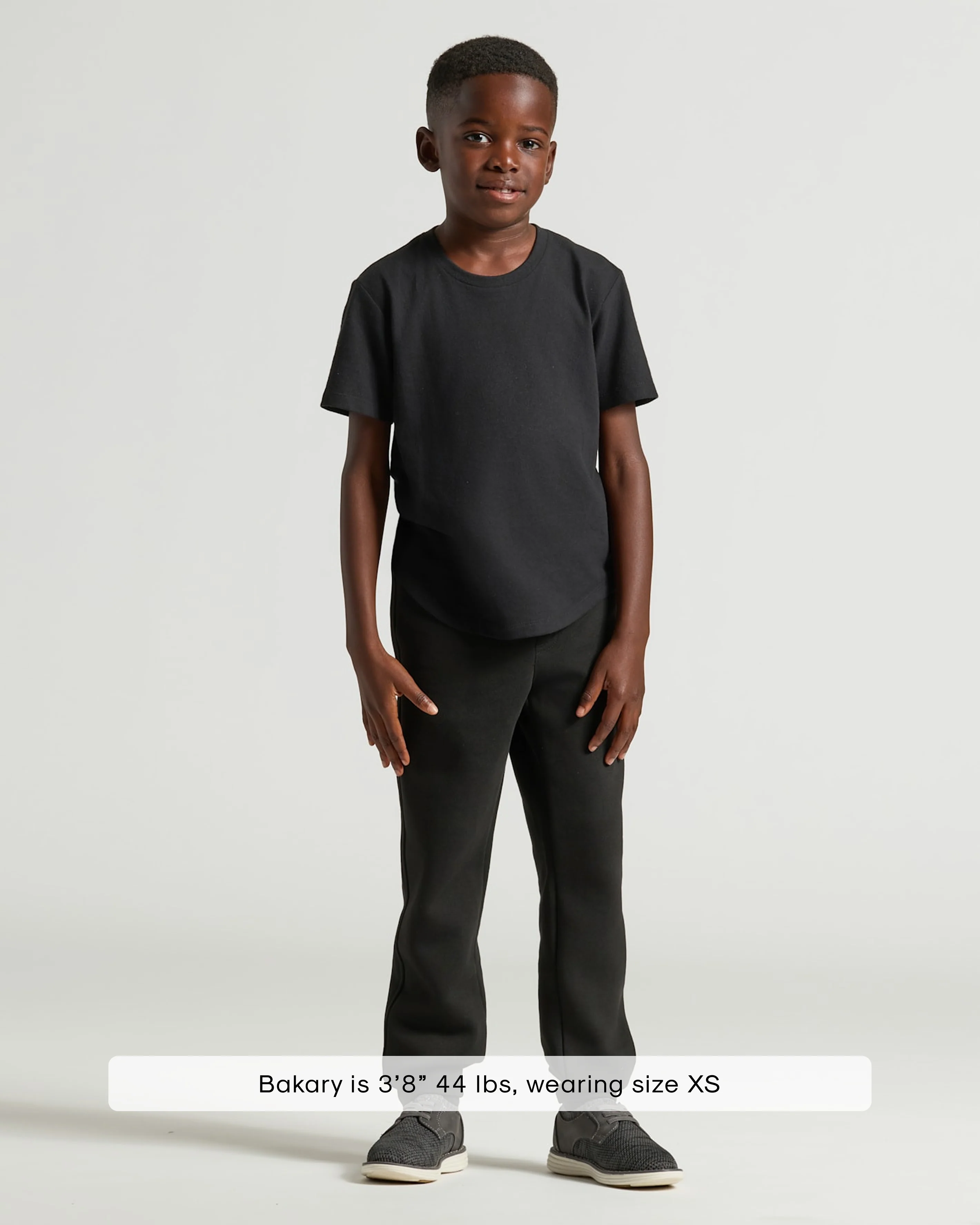 Boys' Black Classic Curved Hem Crew Neck - Image 3