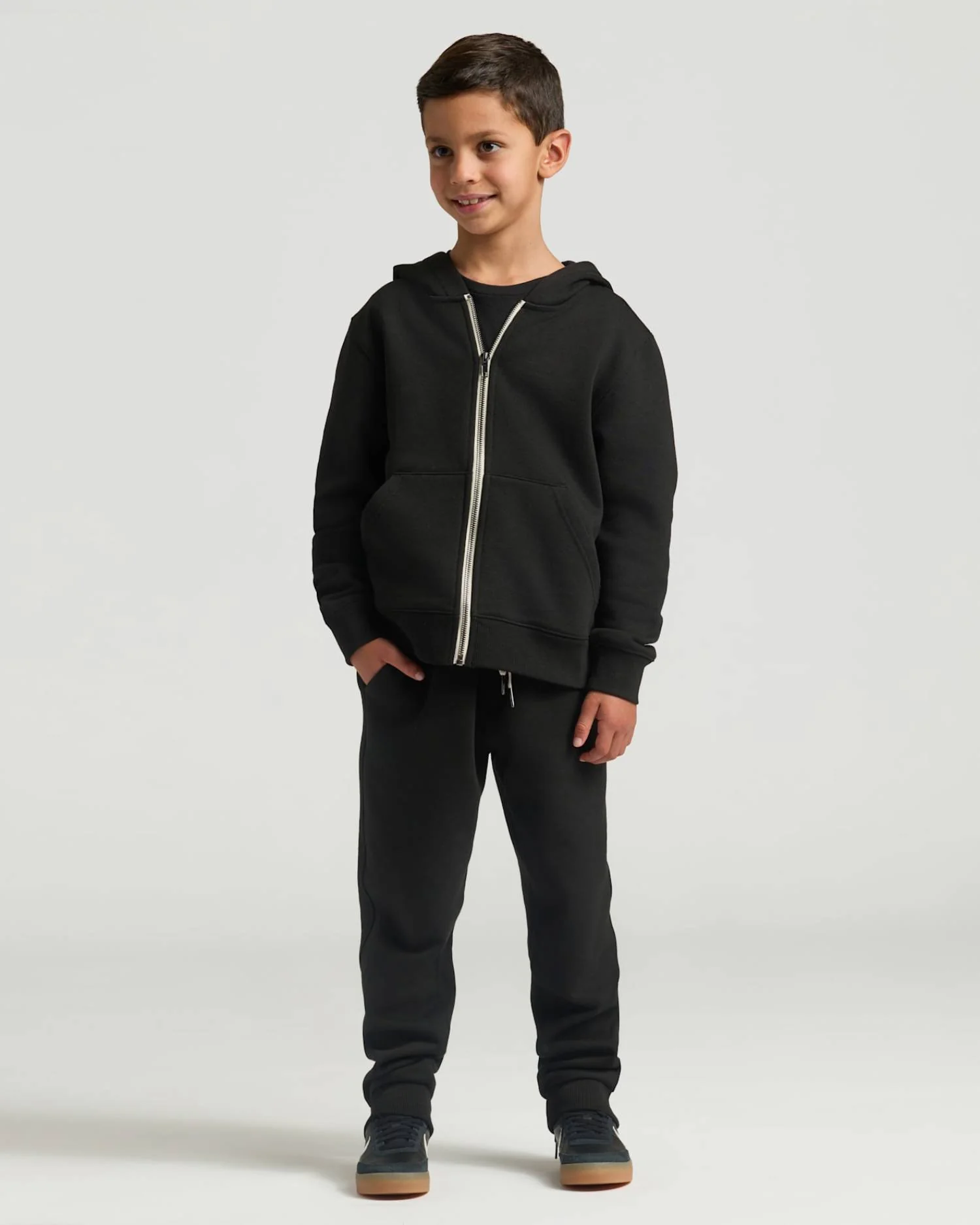 Boys Black Full Zip Fleece Hoodie & Jogger 2-Pack - Image 2