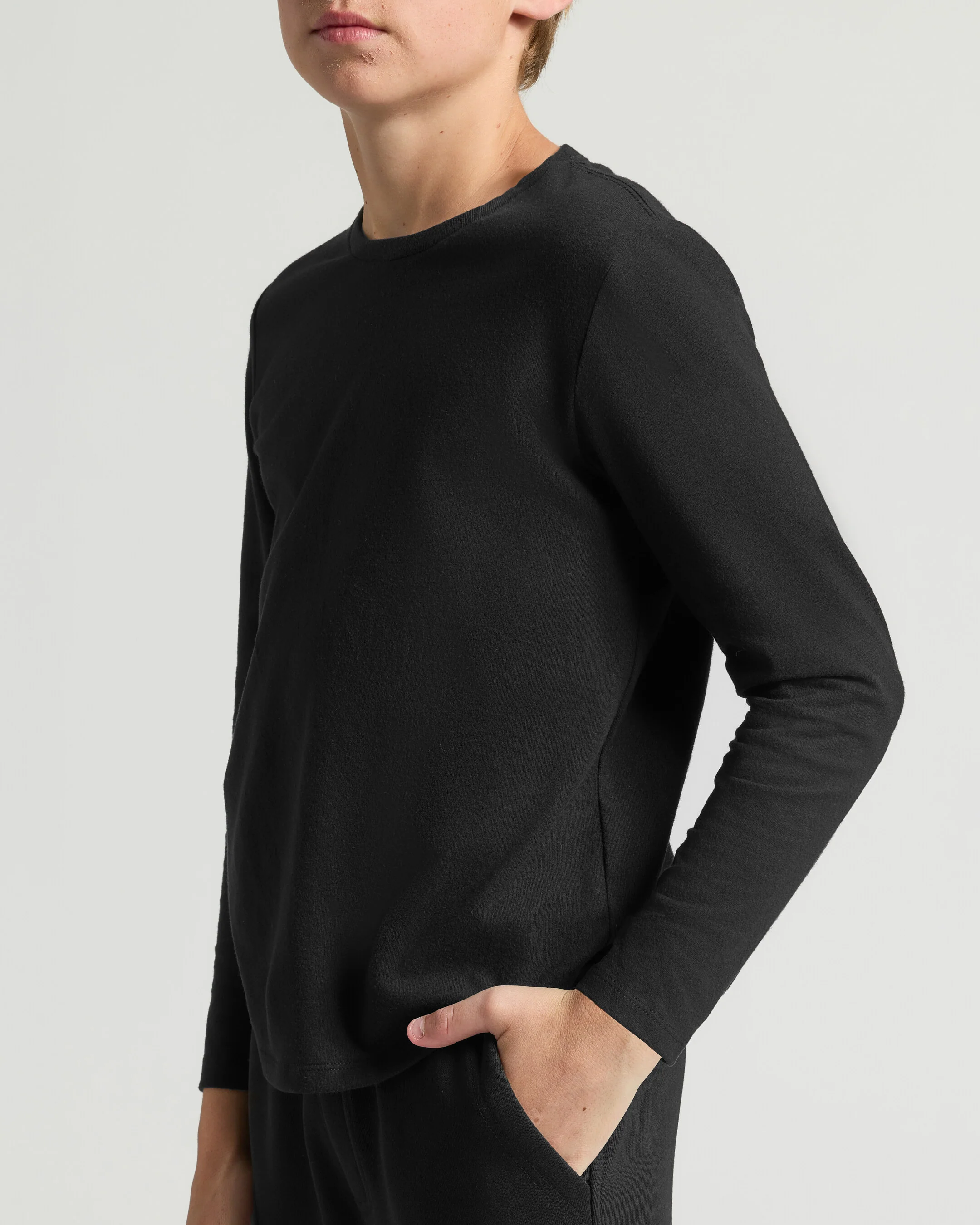 Boys' Classic Long Sleeve Curved Hem Crew Neck 3-Pack - Image 6