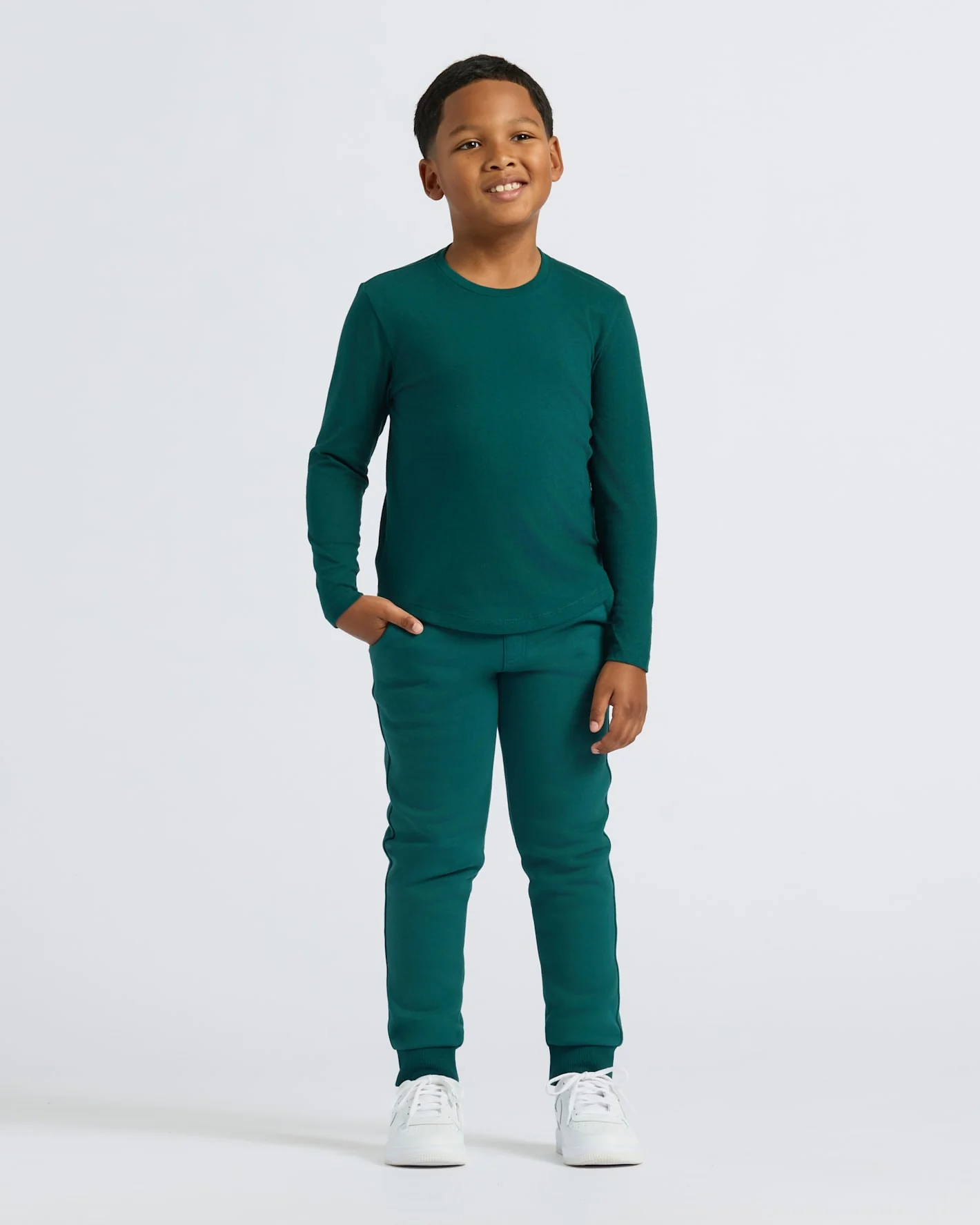 Boys' Classic Long Sleeve Curved Hem Crew Neck 6-Pack - Image 3