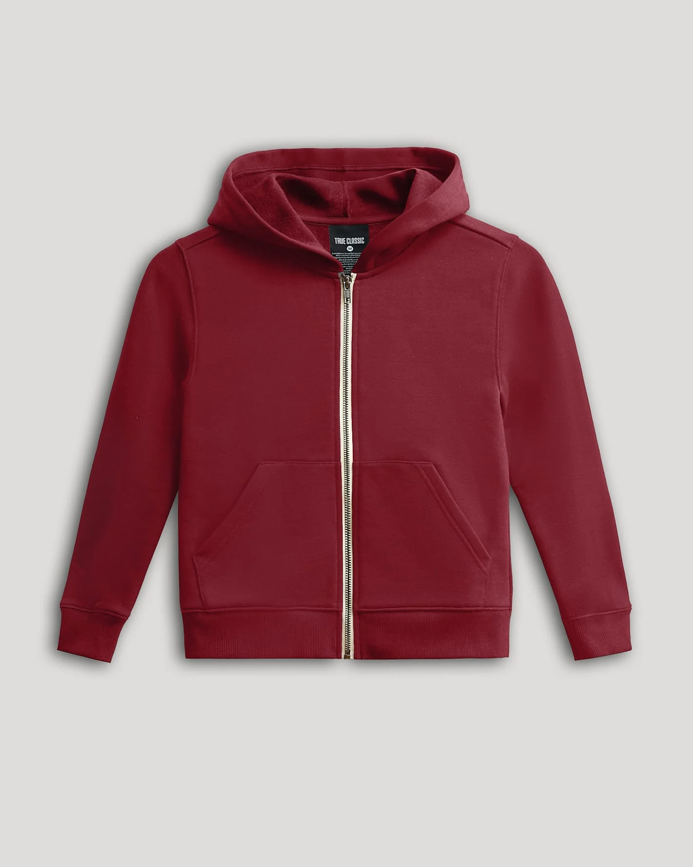 Boys' Dark Maroon Fleece Full Zip Hoodie - Image 2