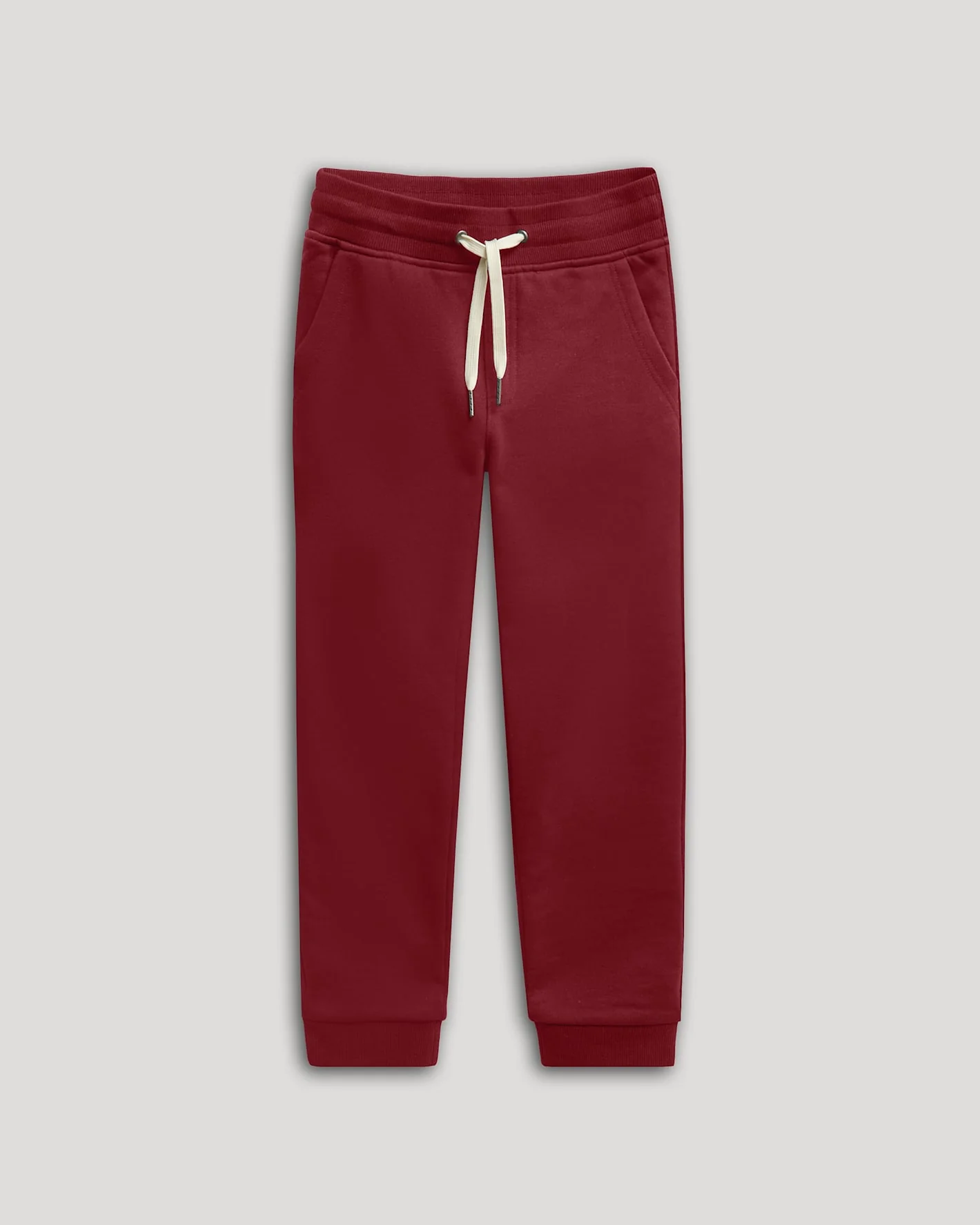 Boys' Dark Maroon Fleece Jogger - Image 2