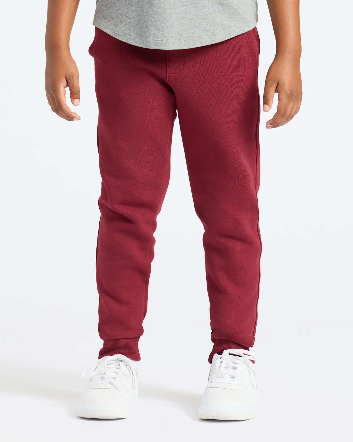 Boys' Dark Maroon Fleece Jogger - Image 6