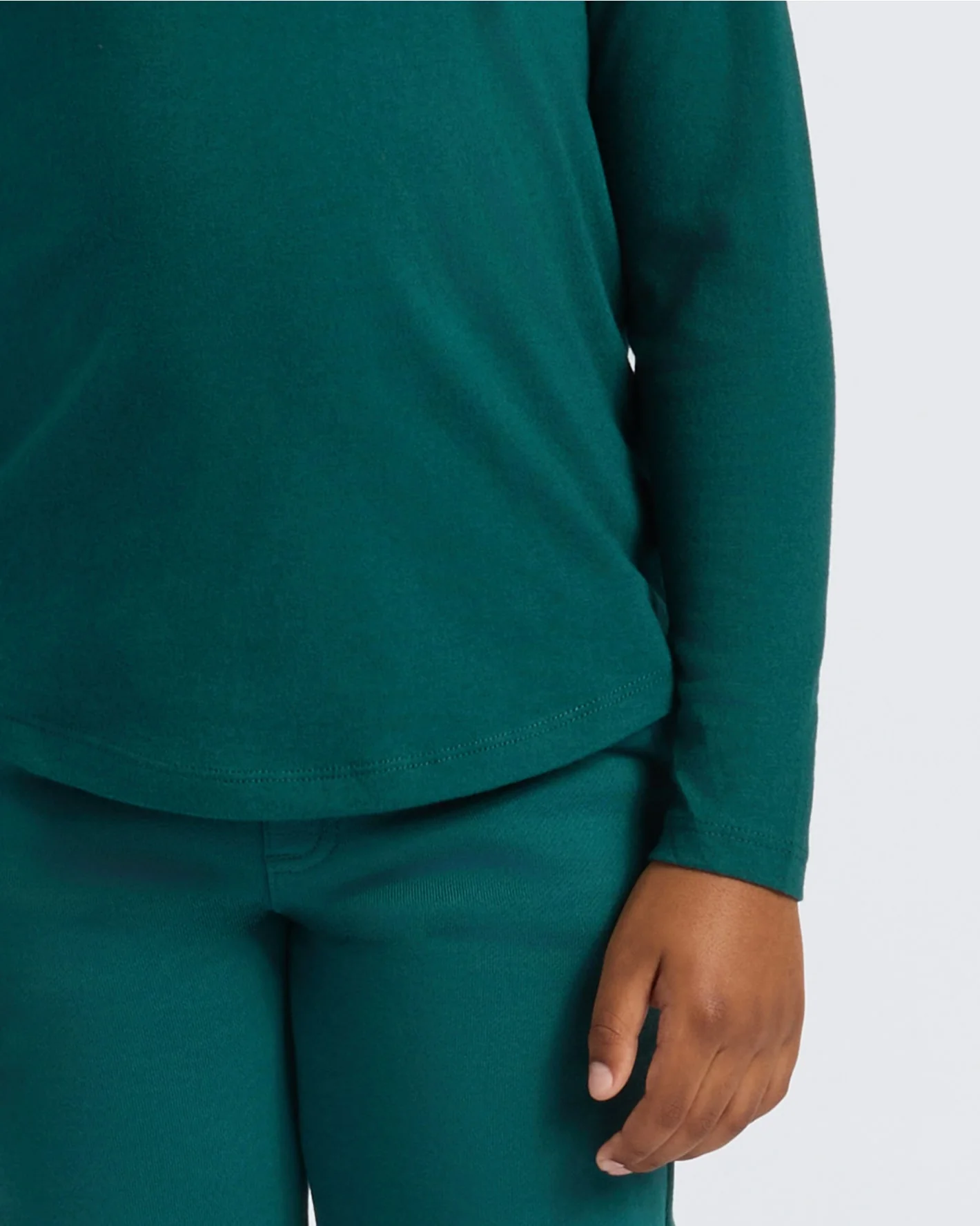 Boys' Deep Emerald Classic Long Sleeve Crew Neck - Image 6