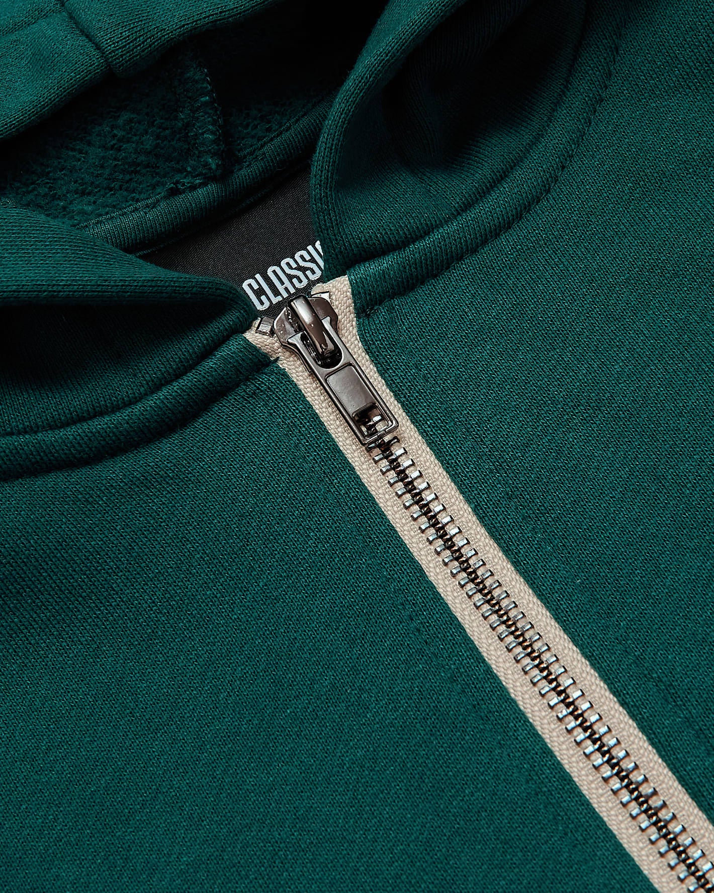 Boys' Deep Emerald Fleece Full Zip Hoodie - Image 7
