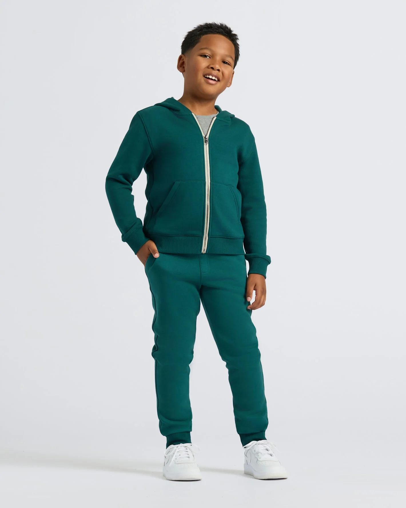 Boys' Deep Emerald Fleece Jogger - Image 3