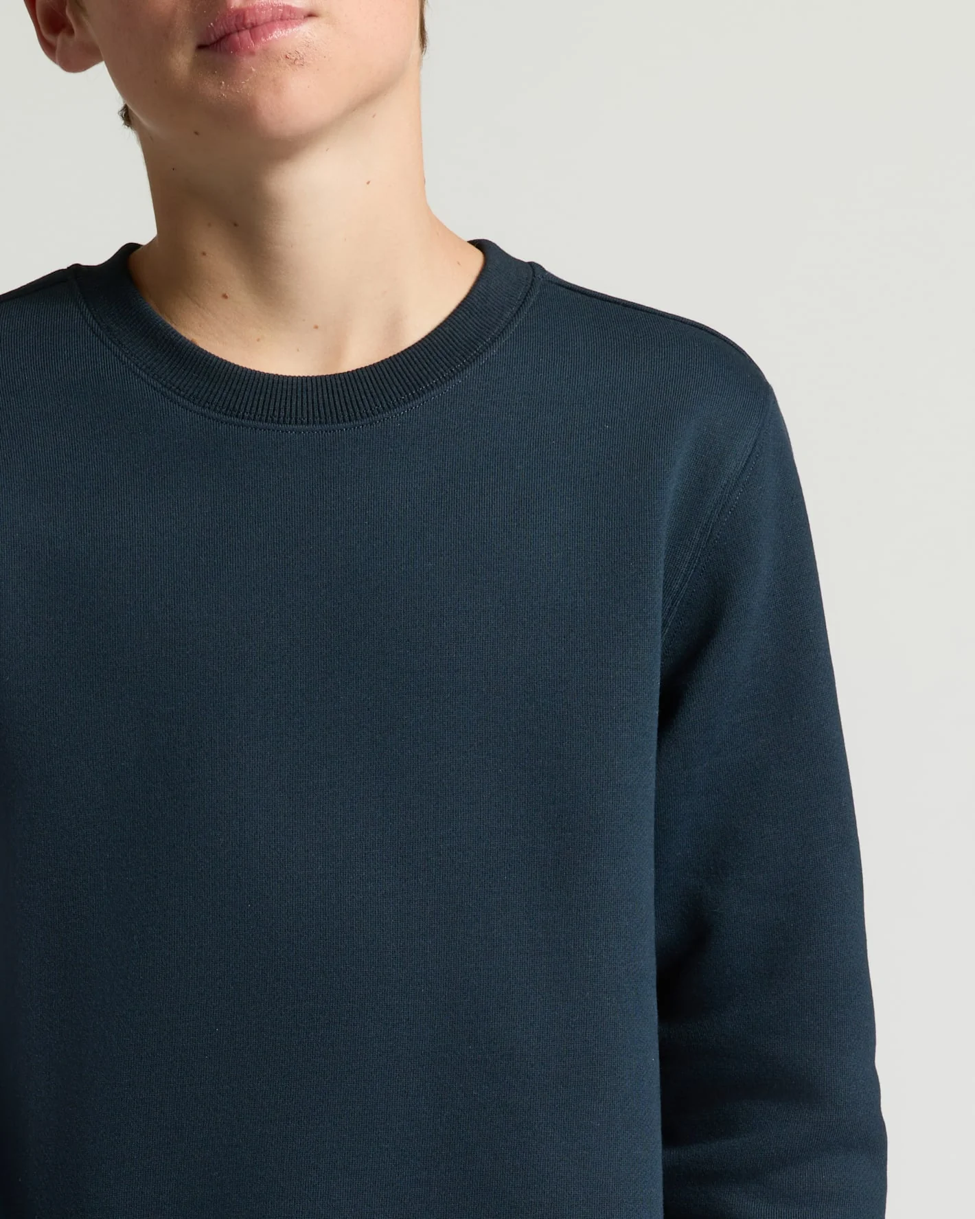 Boys' Navy Fleece Crew Neck - Image 5
