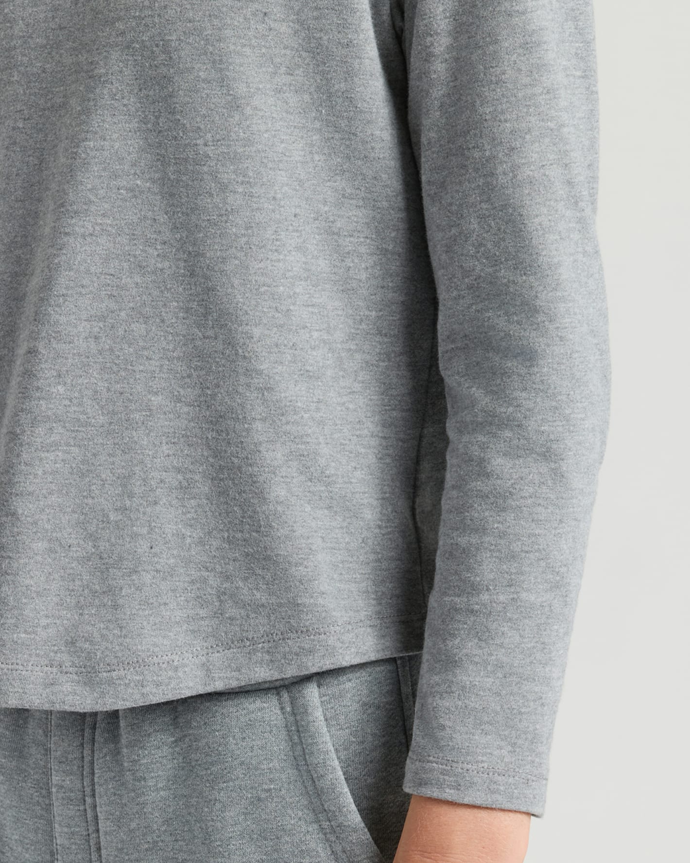 Boys' Heather Gray Classic Long Sleeve Crew Neck - Image 6