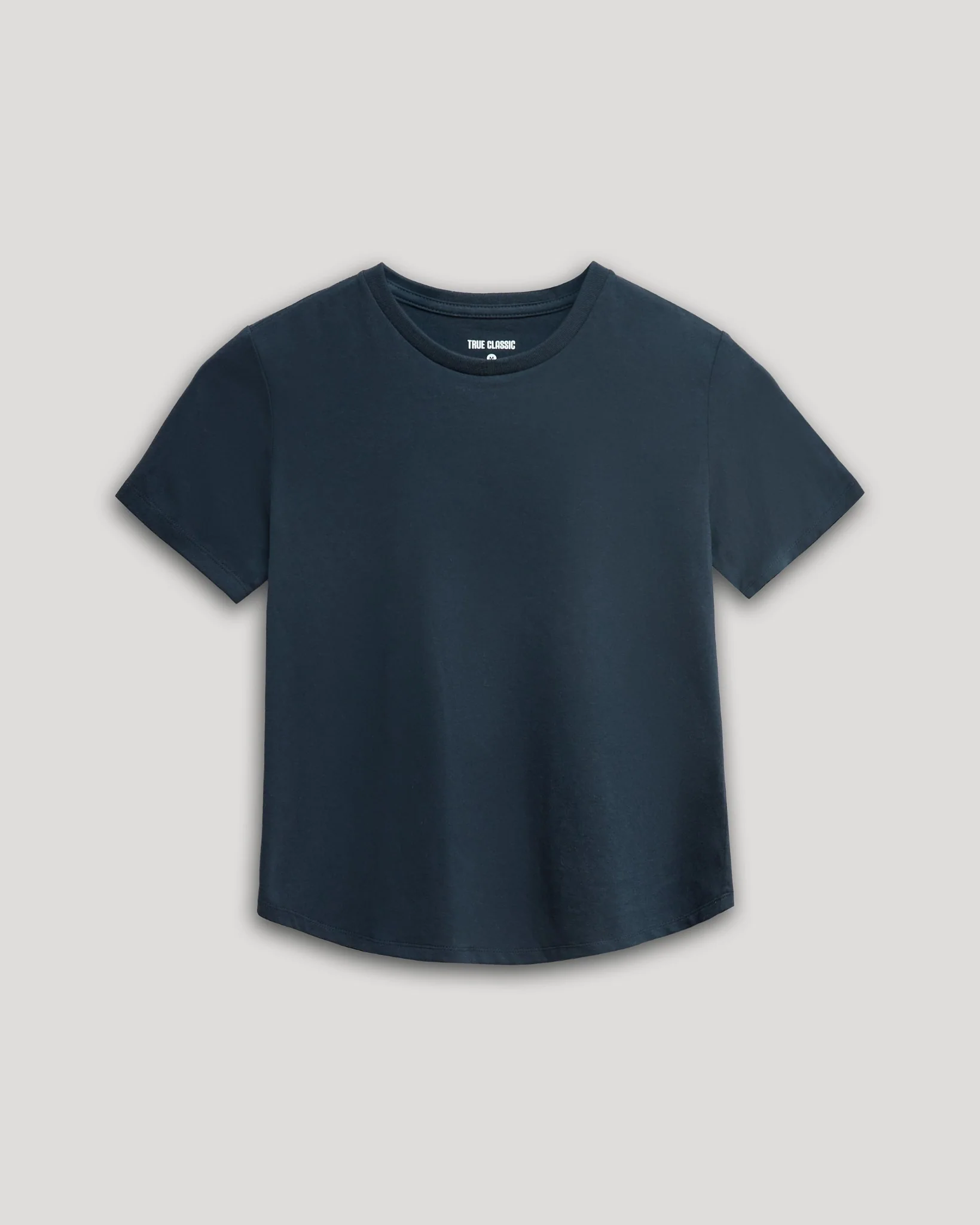 Boys' Navy Classic Curved Hem Crew Neck - Image 2