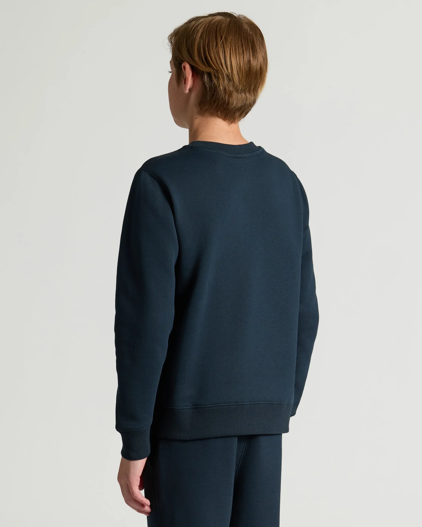 Boys' Navy Fleece Crew Neck - Image 4