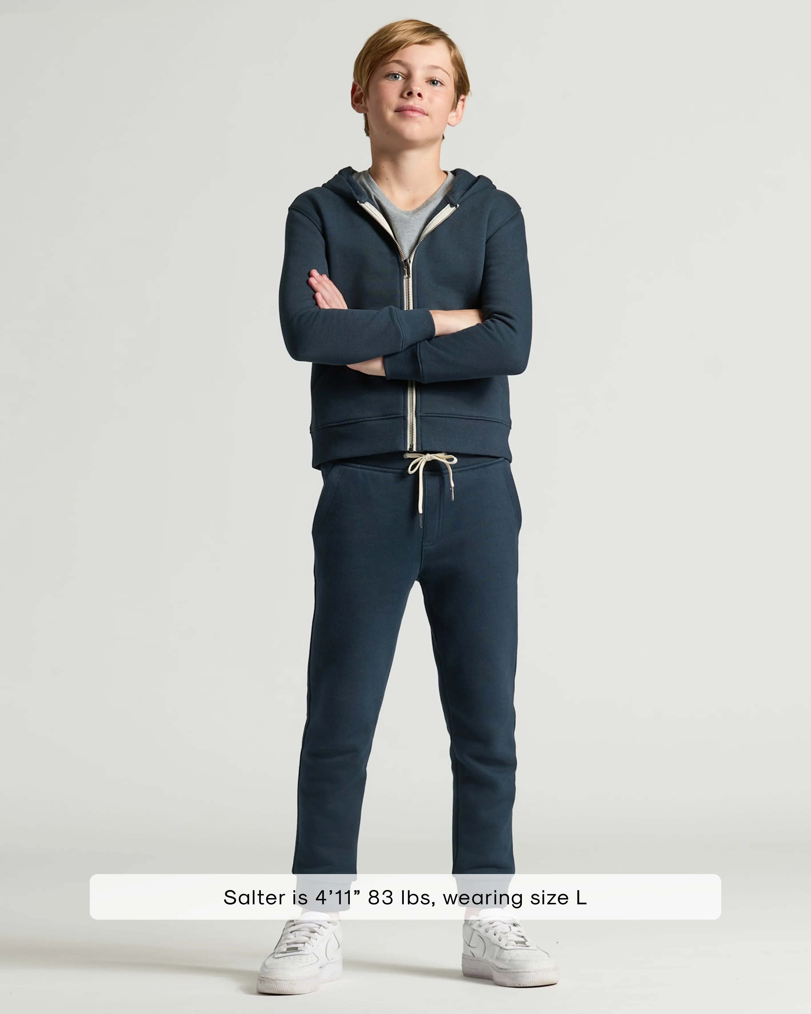 Boys' Navy Fleece Jogger - Image 3