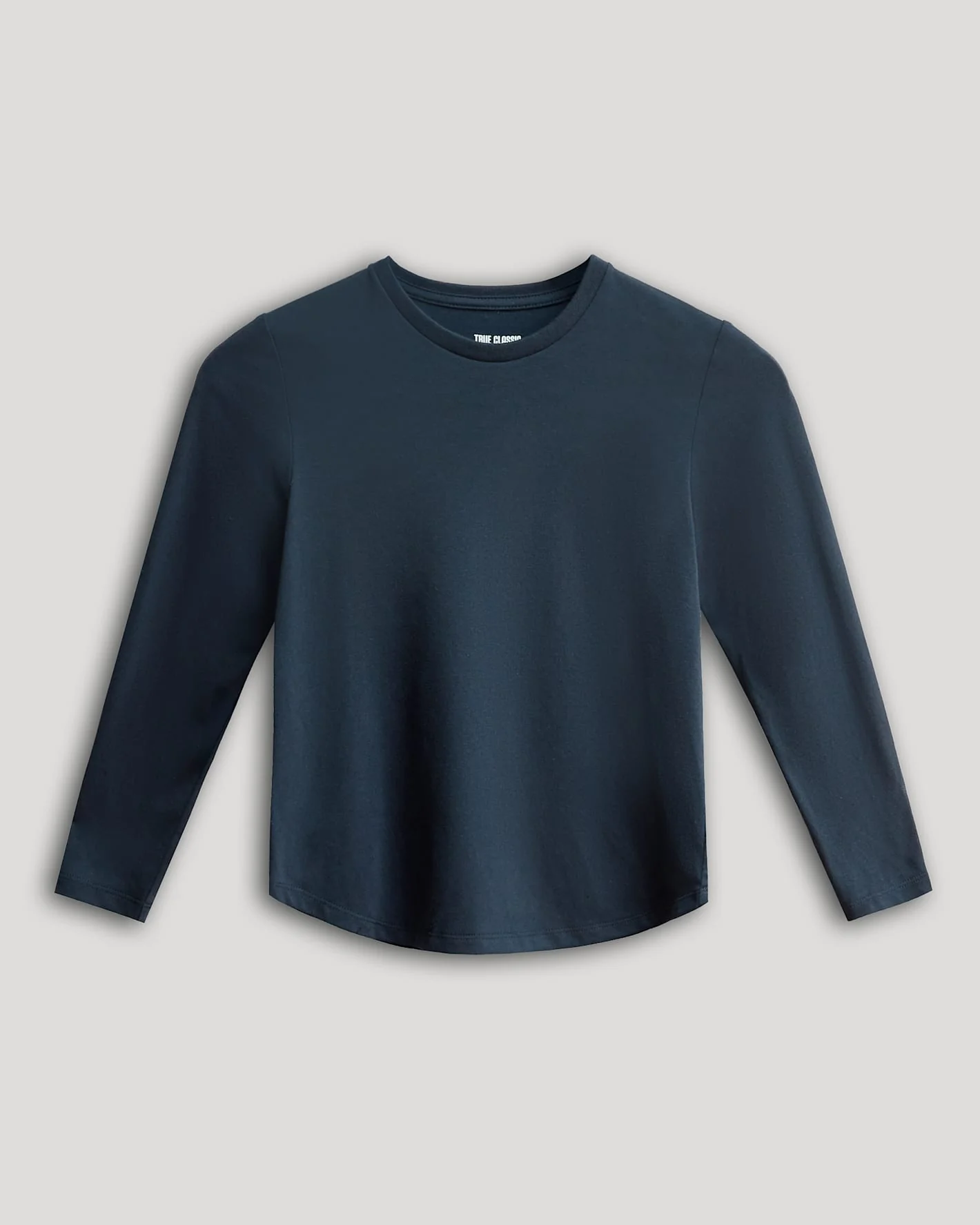 Boys' Navy Classic Long Sleeve Curved Hem Crew - Image 2