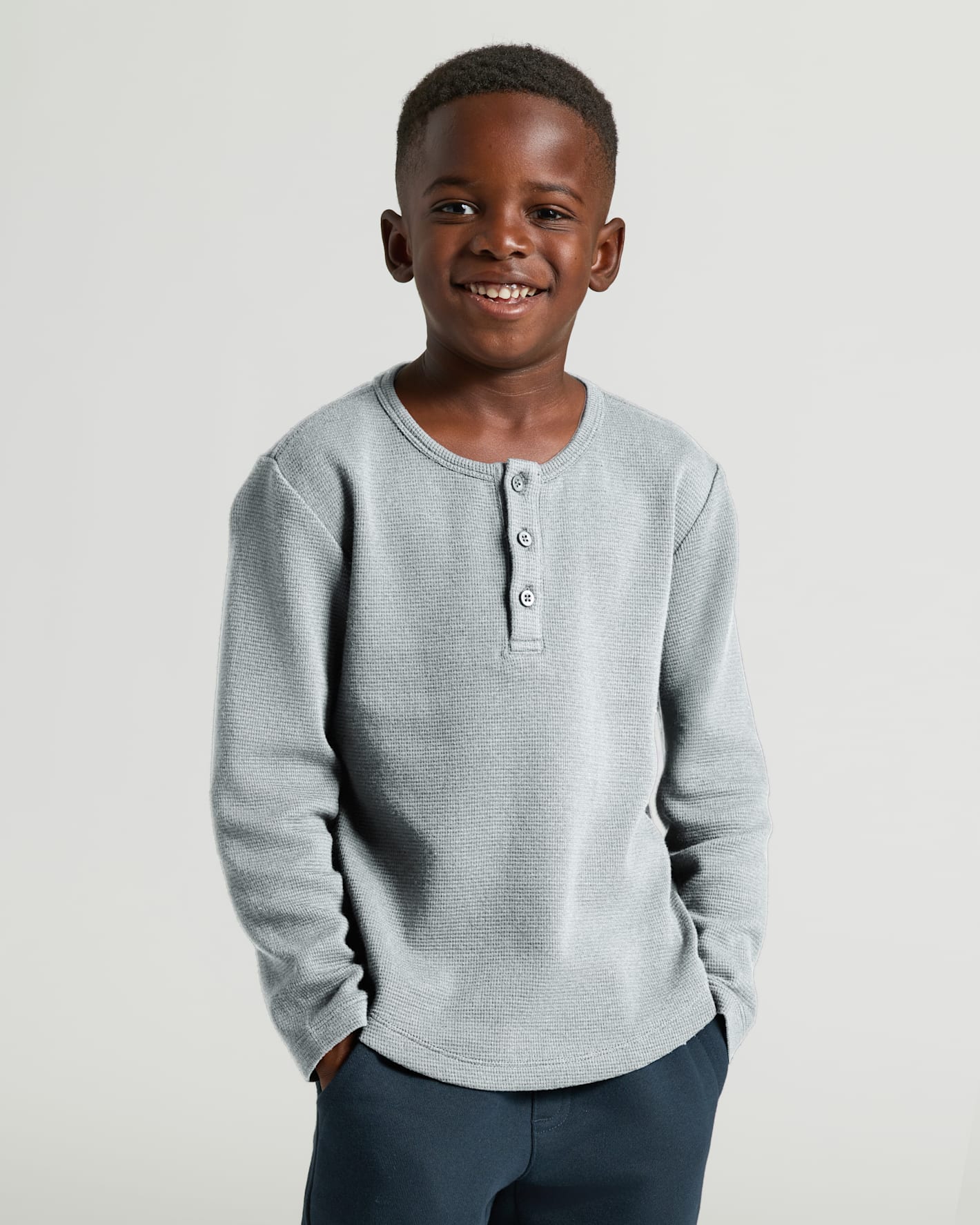 Boys' Waffle Long Sleeve Henley 3-Pack - Image 2