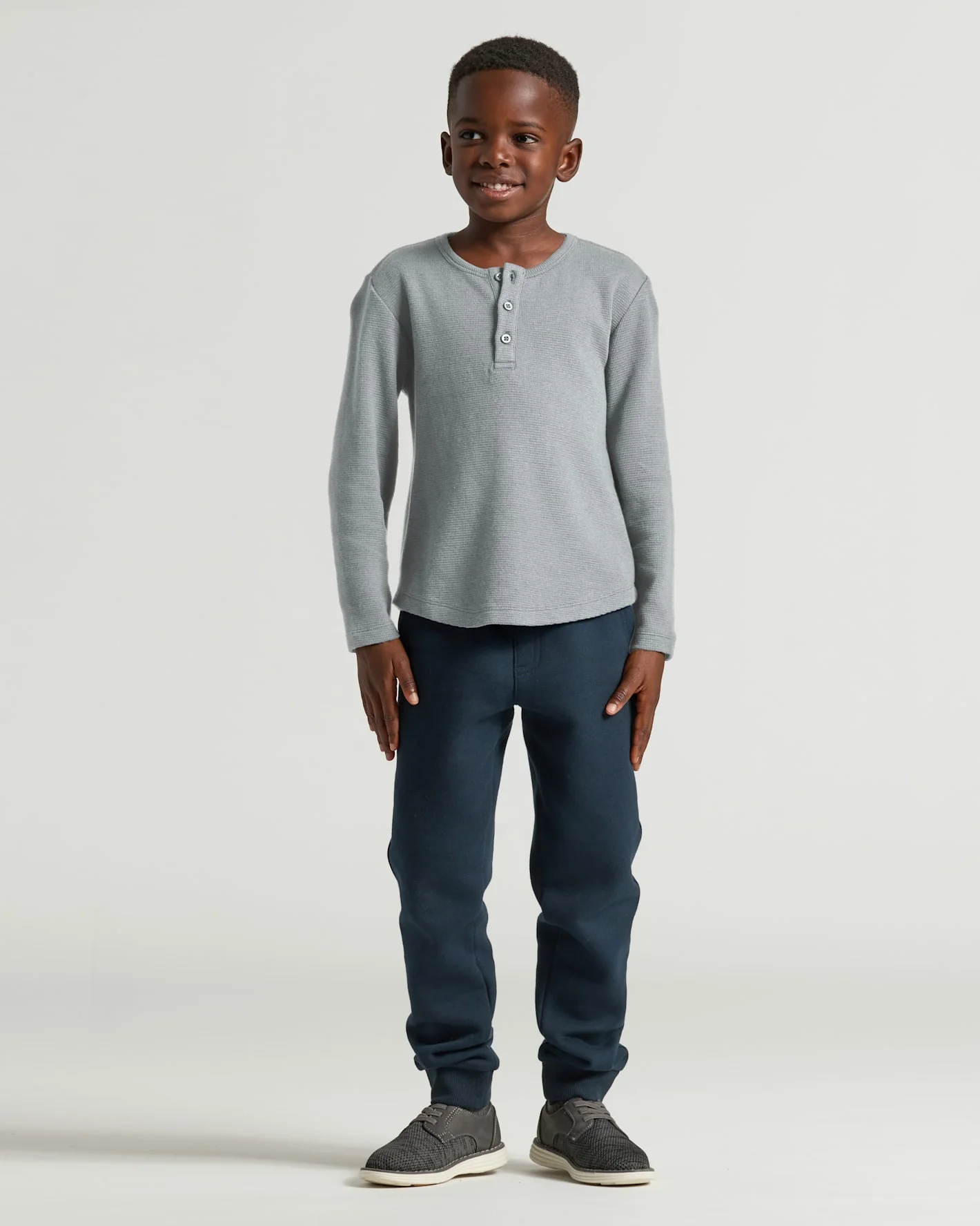 Boys' Waffle Long Sleeve Henley 3-Pack - Image 3
