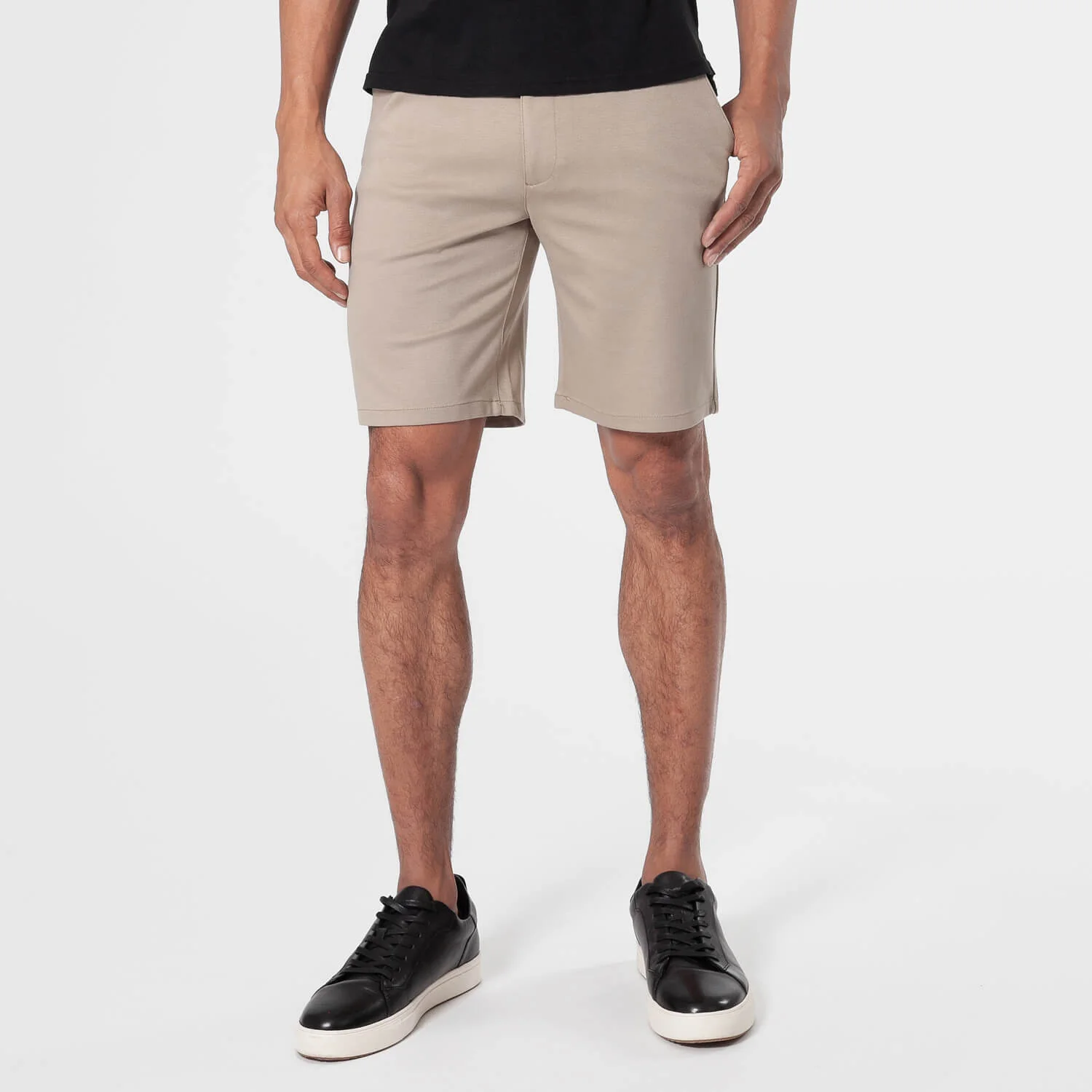 9" Carbon & Khaki Comfort Knit Chino Shorts 2-Pack - Image 3