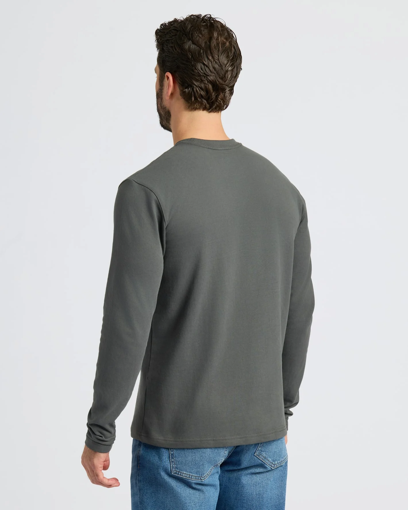 Carbon Heavyweight Long Sleeve Pocket Crew - Image 4