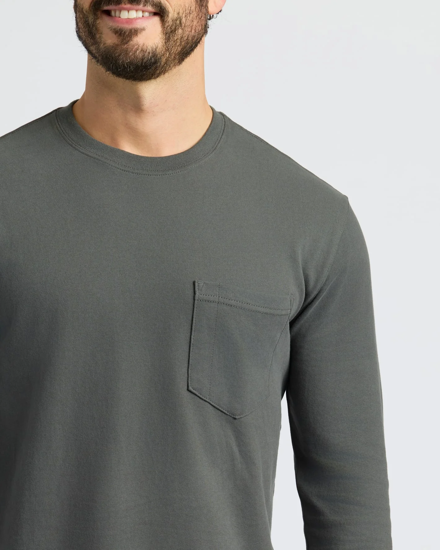 Carbon Heavyweight Long Sleeve Pocket Crew - Image 6