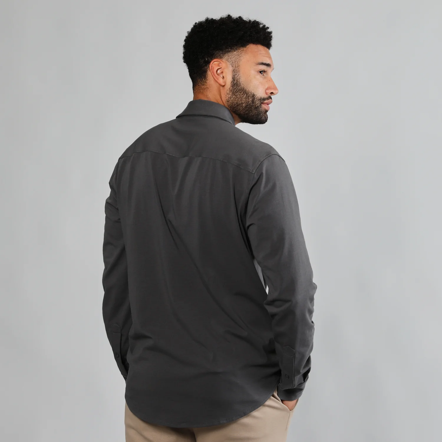 Carbon Long Sleeve Knit Shirt - Image 3