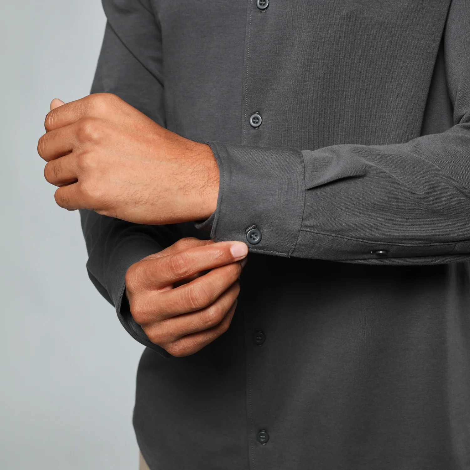 Carbon Long Sleeve Knit Shirt - Image 4
