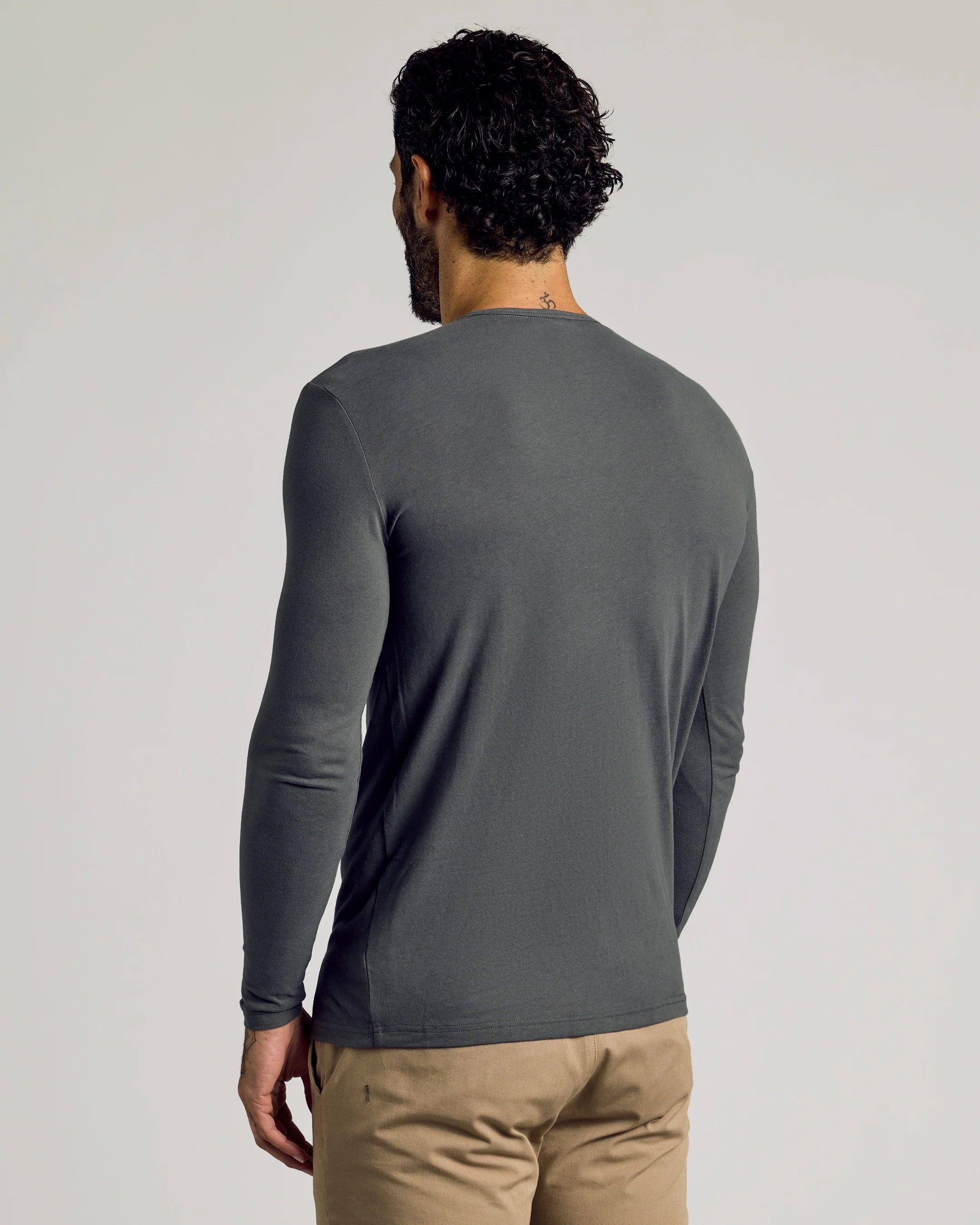 Carbon Tall Classic Long Sleeve Henley - Image 3