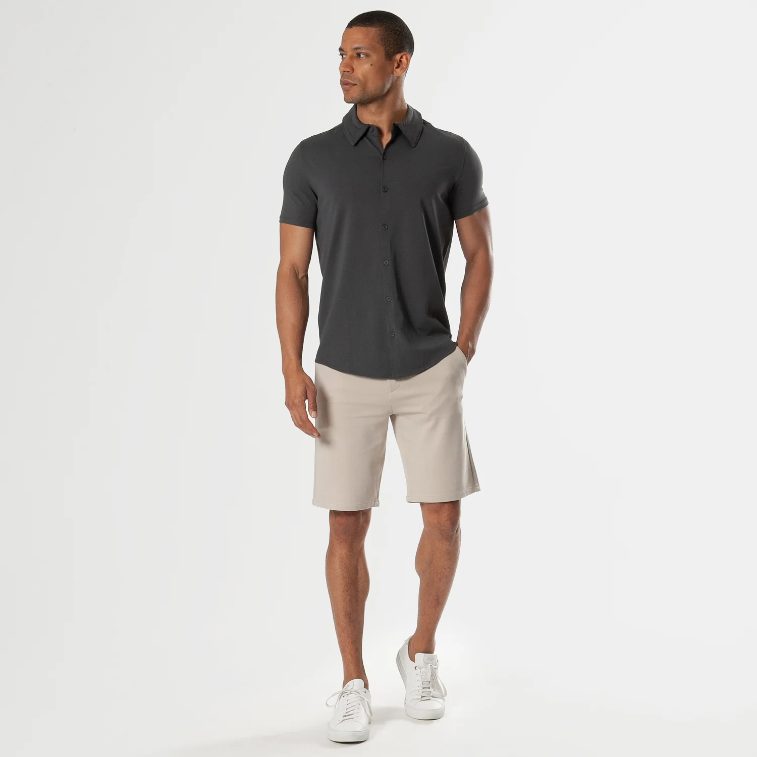 Carbon Short Sleeve Knit Shirt - Image 7
