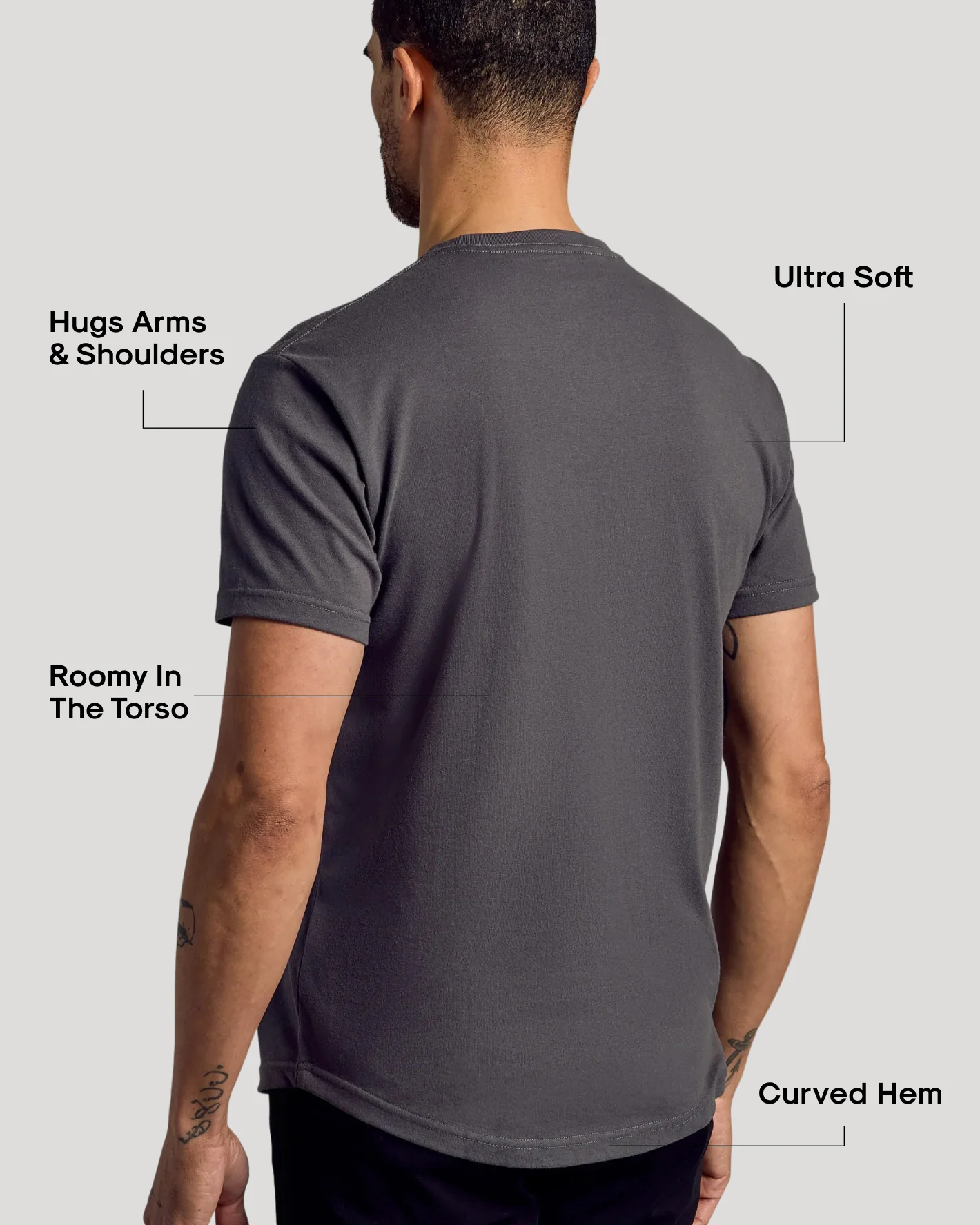 Carbon Curved Hem Classic Crew Neck - Image 3