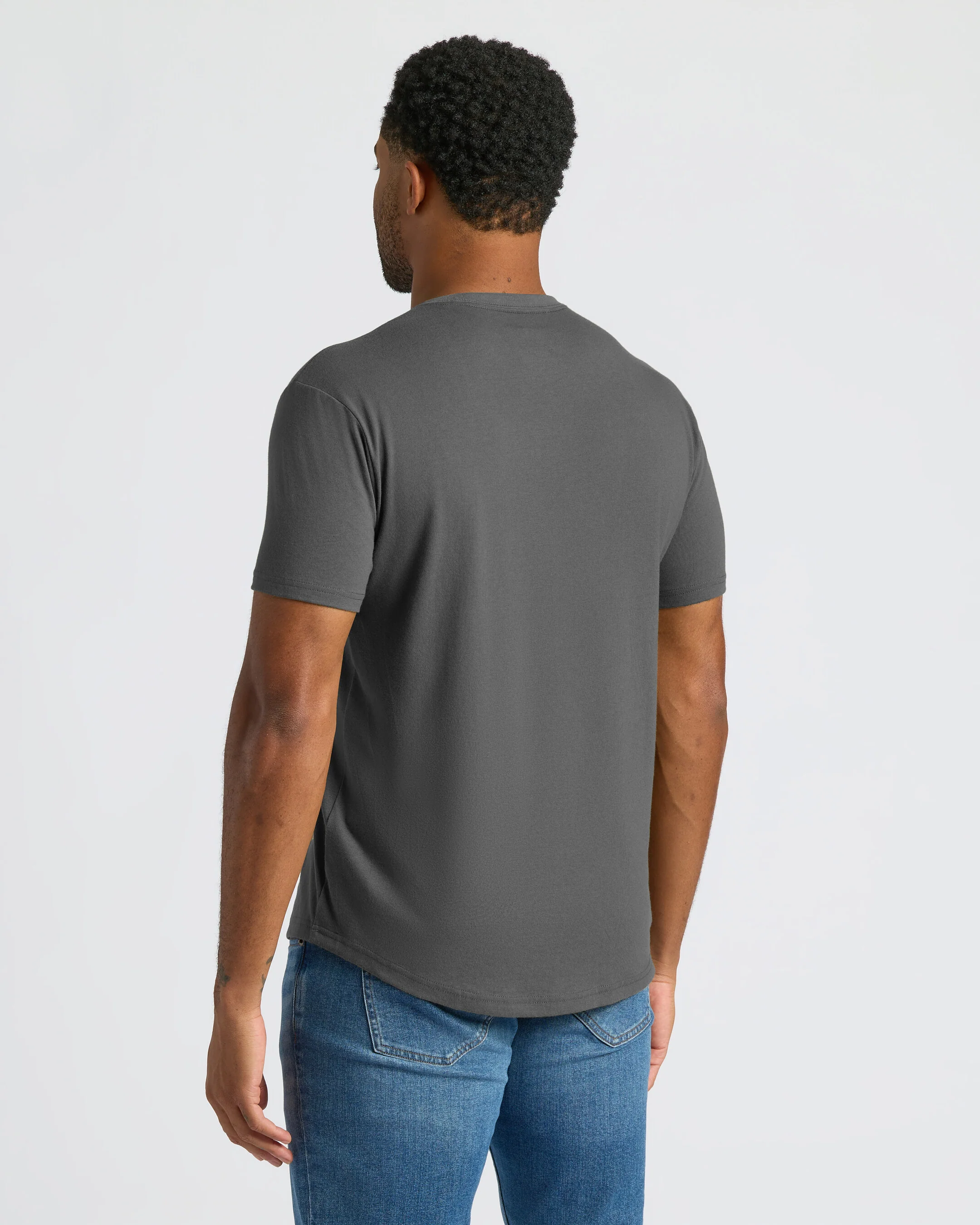 Carbon Curved Hem Classic Crew Neck - Image 5