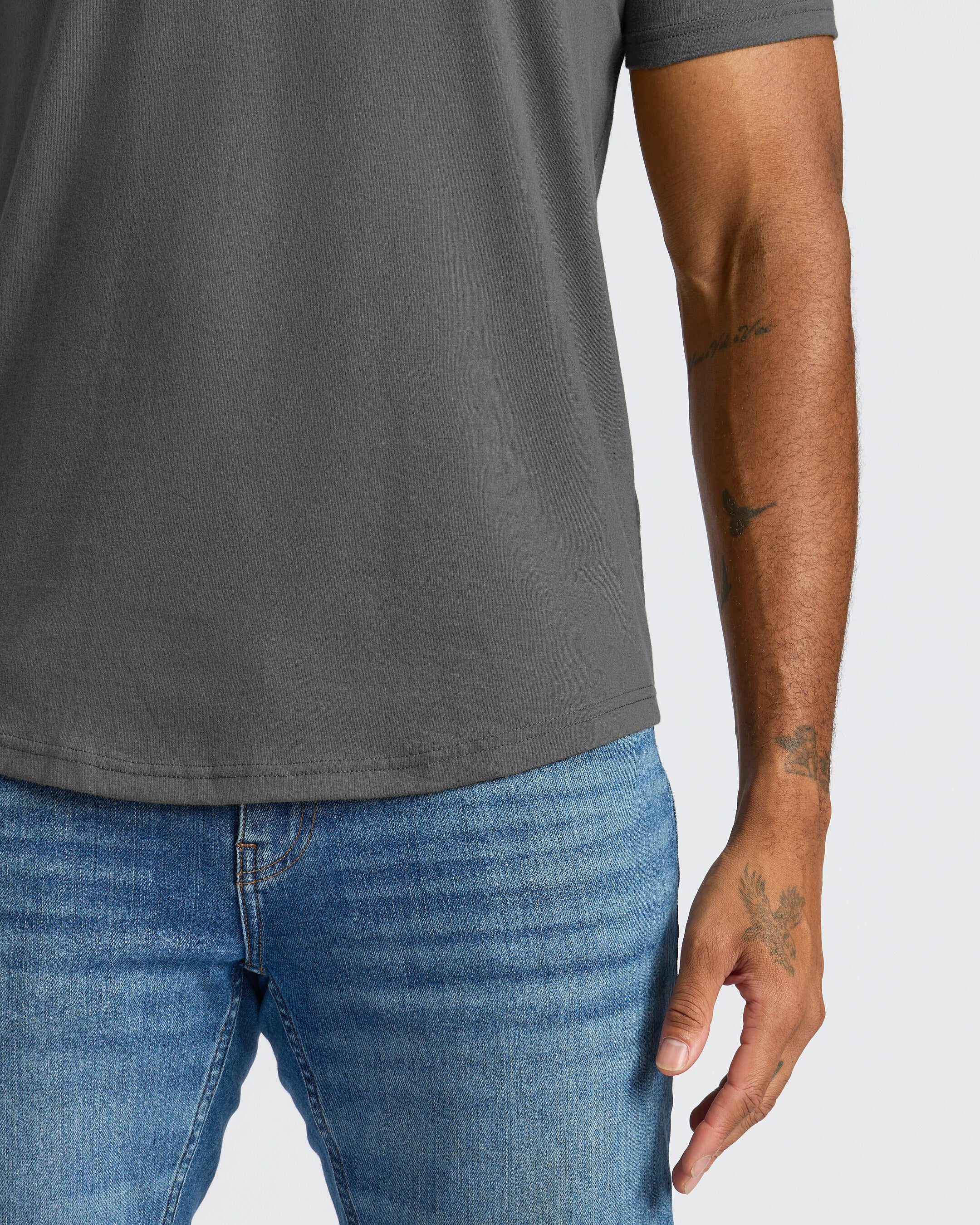 Carbon Curved Hem Classic Crew Neck - Image 7