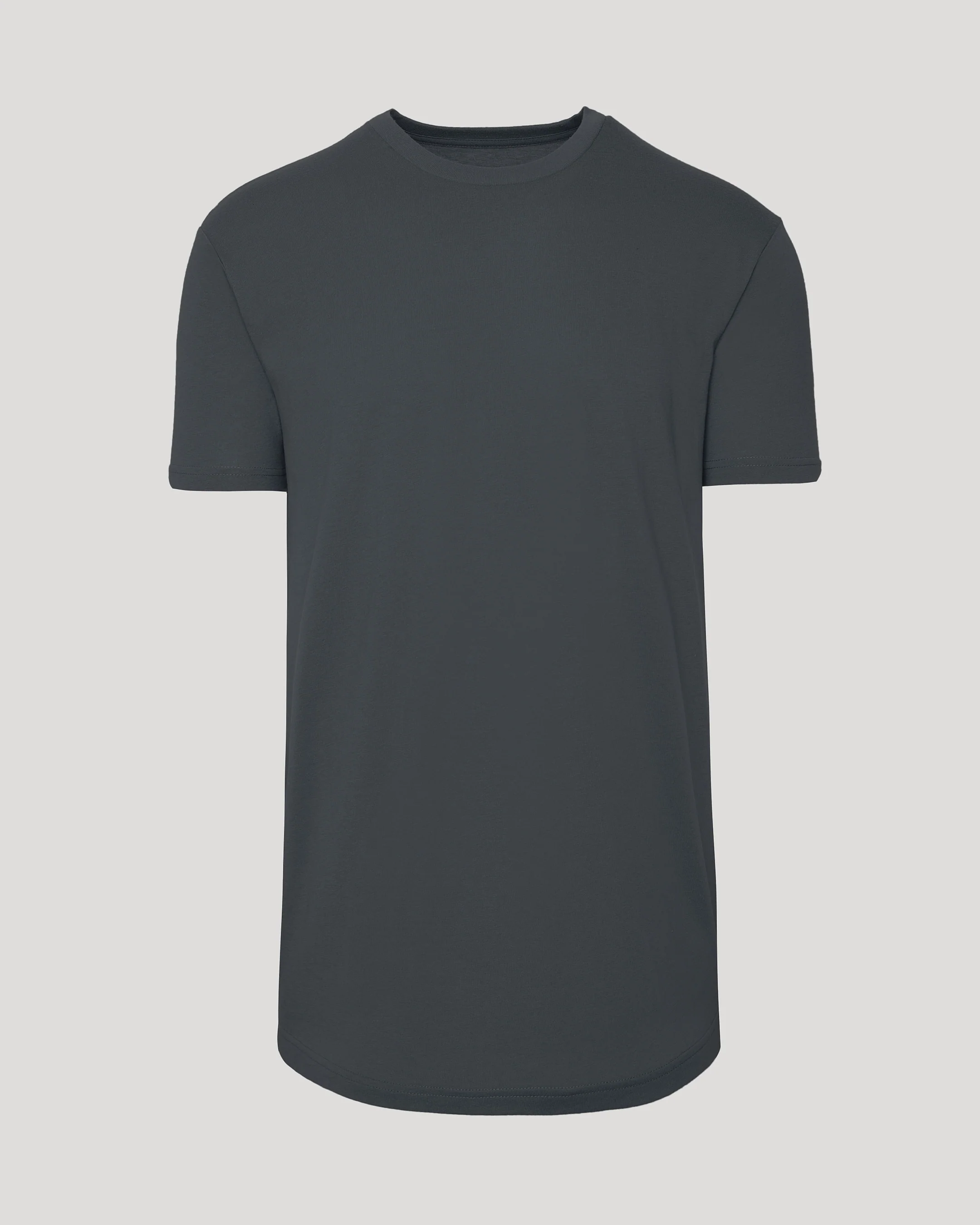 Carbon Short Sleeve Tall Curved Hem Crew - Image 2