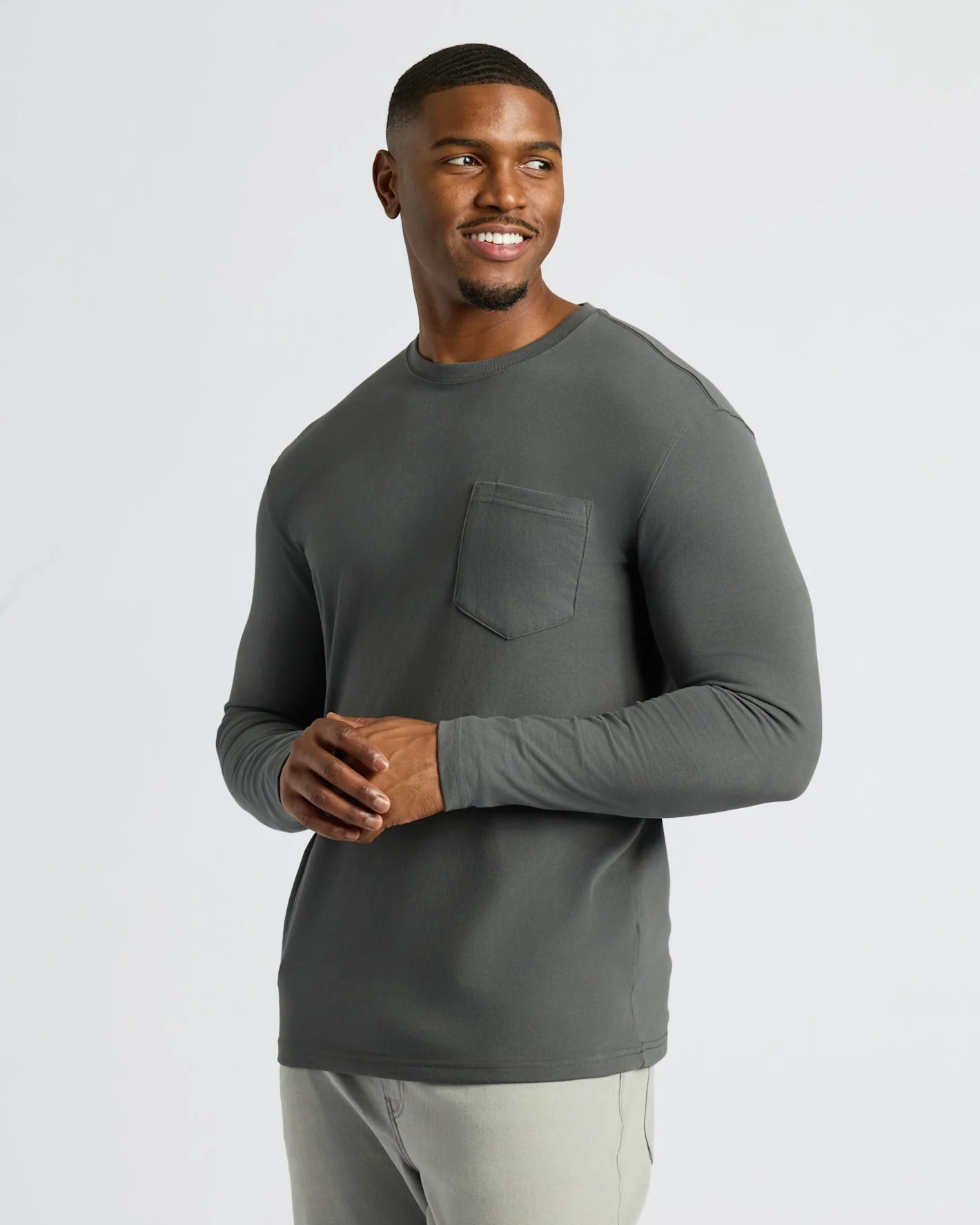 Carbon Tall Heavyweight Long Sleeve Pocket Crew - Image 5