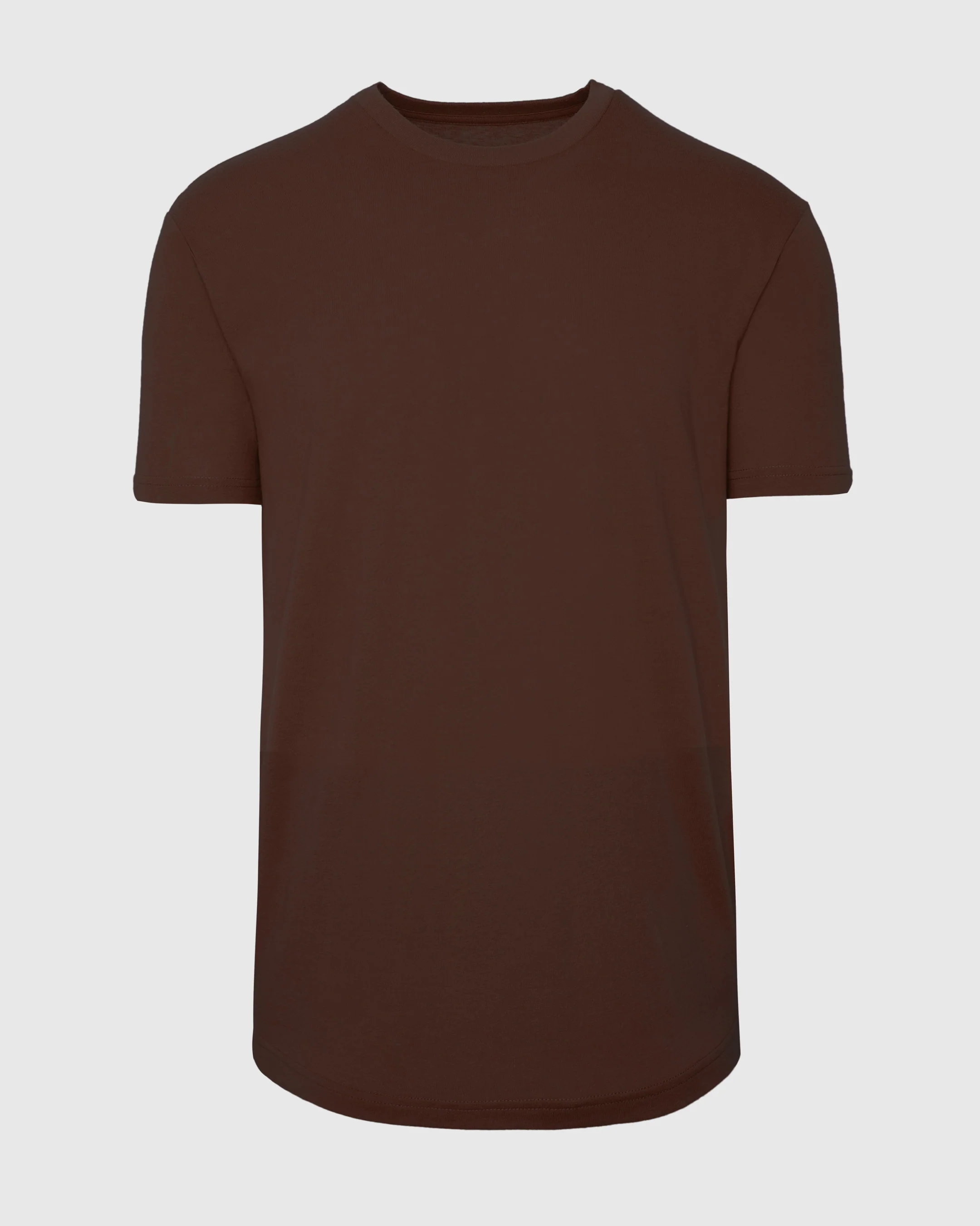 Carob Curved Hem Classic Crew Neck - Image 2