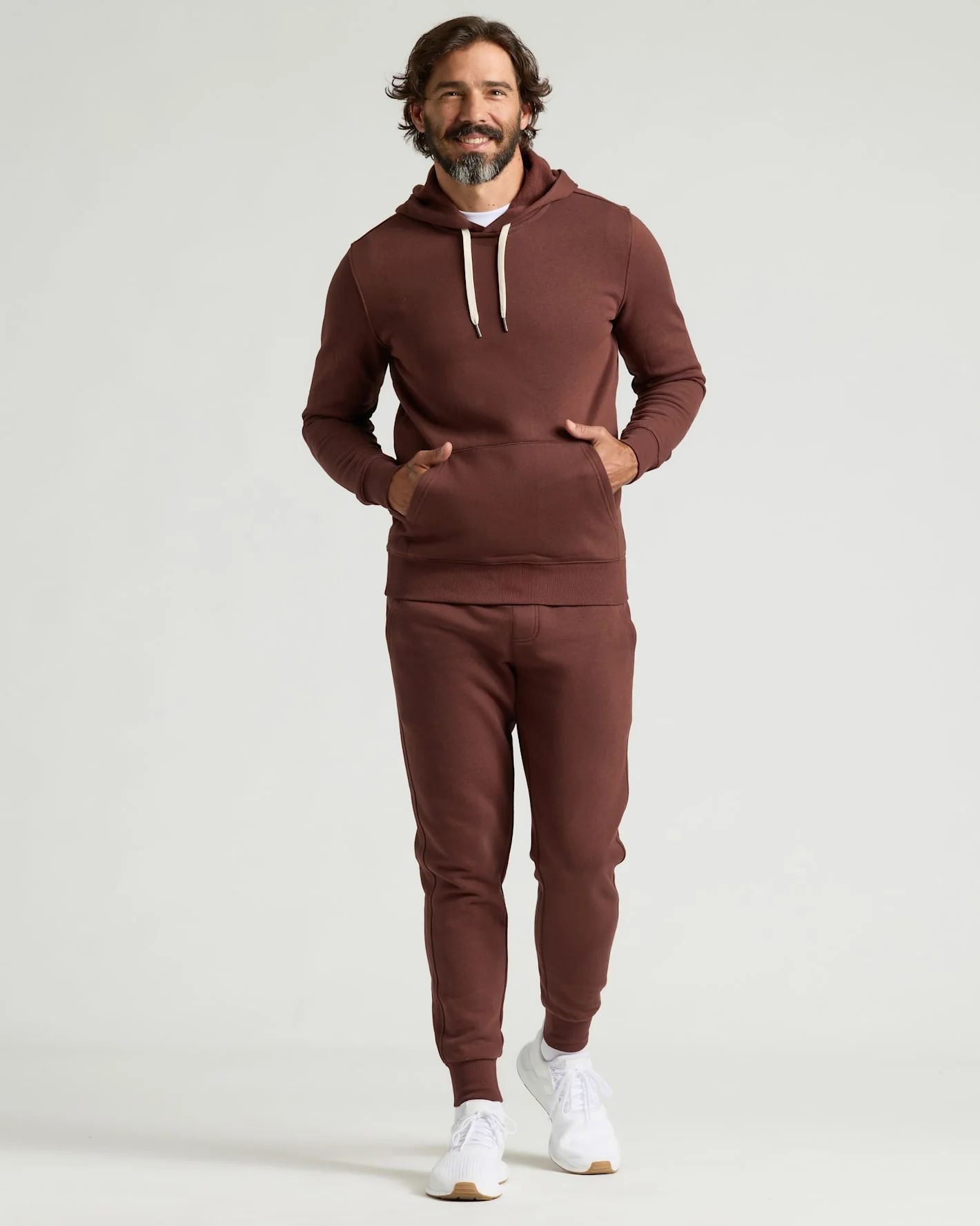 Carob Fleece French Terry Pullover Hoodie - Image 3
