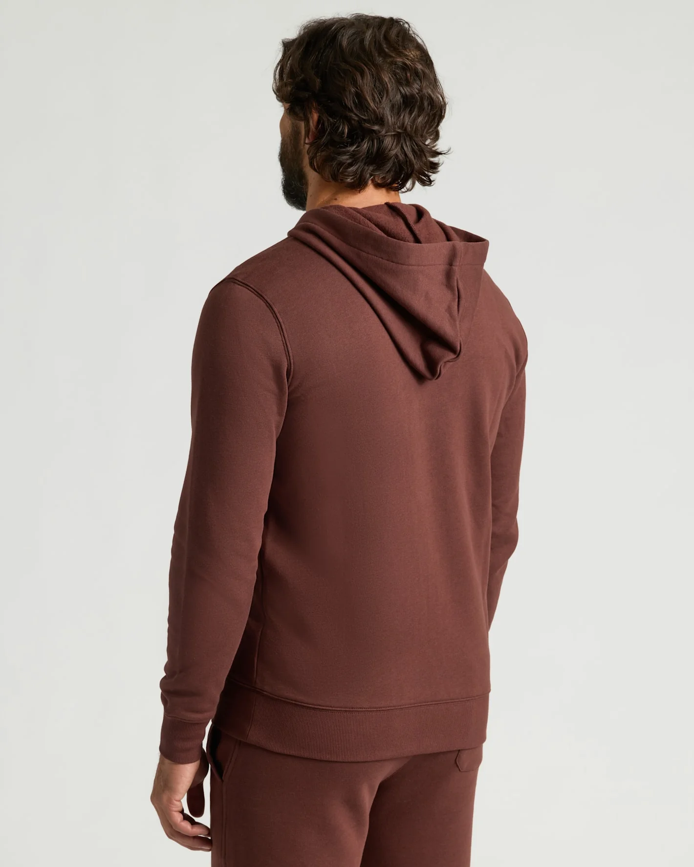 Carob Fleece French Terry Pullover Hoodie - Image 4