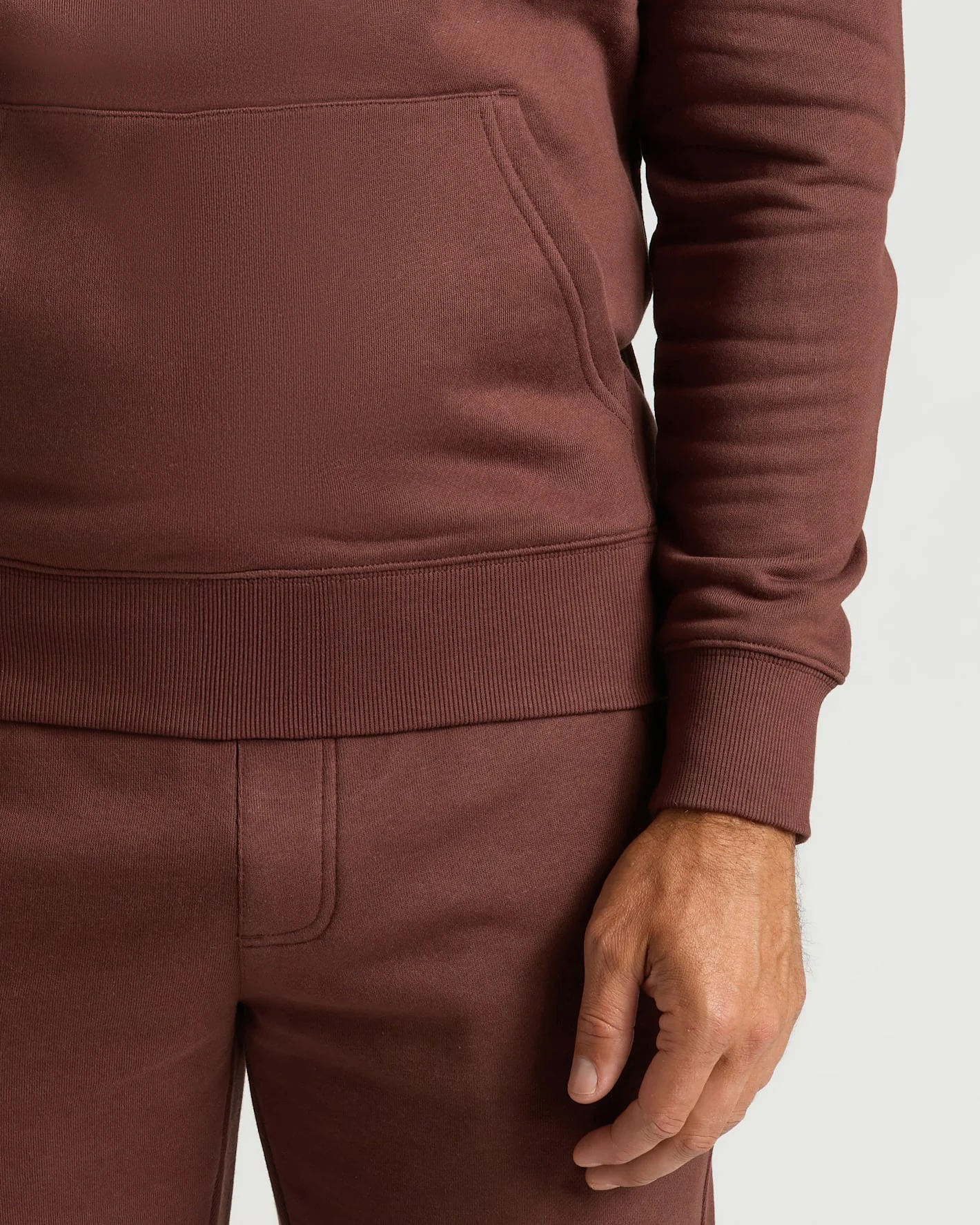 Carob Fleece French Terry Pullover Hoodie - Image 5