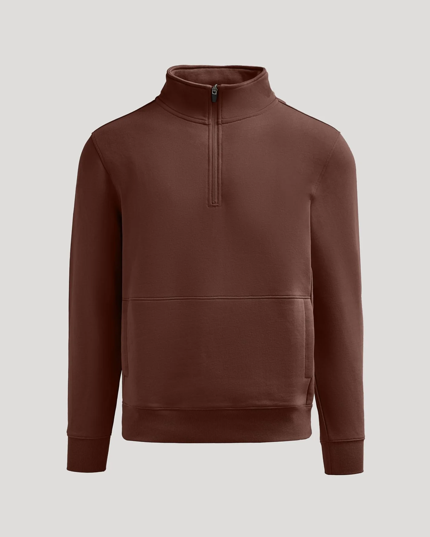 Carob Quarter Zip Fleece Sweatshirt - Image 2