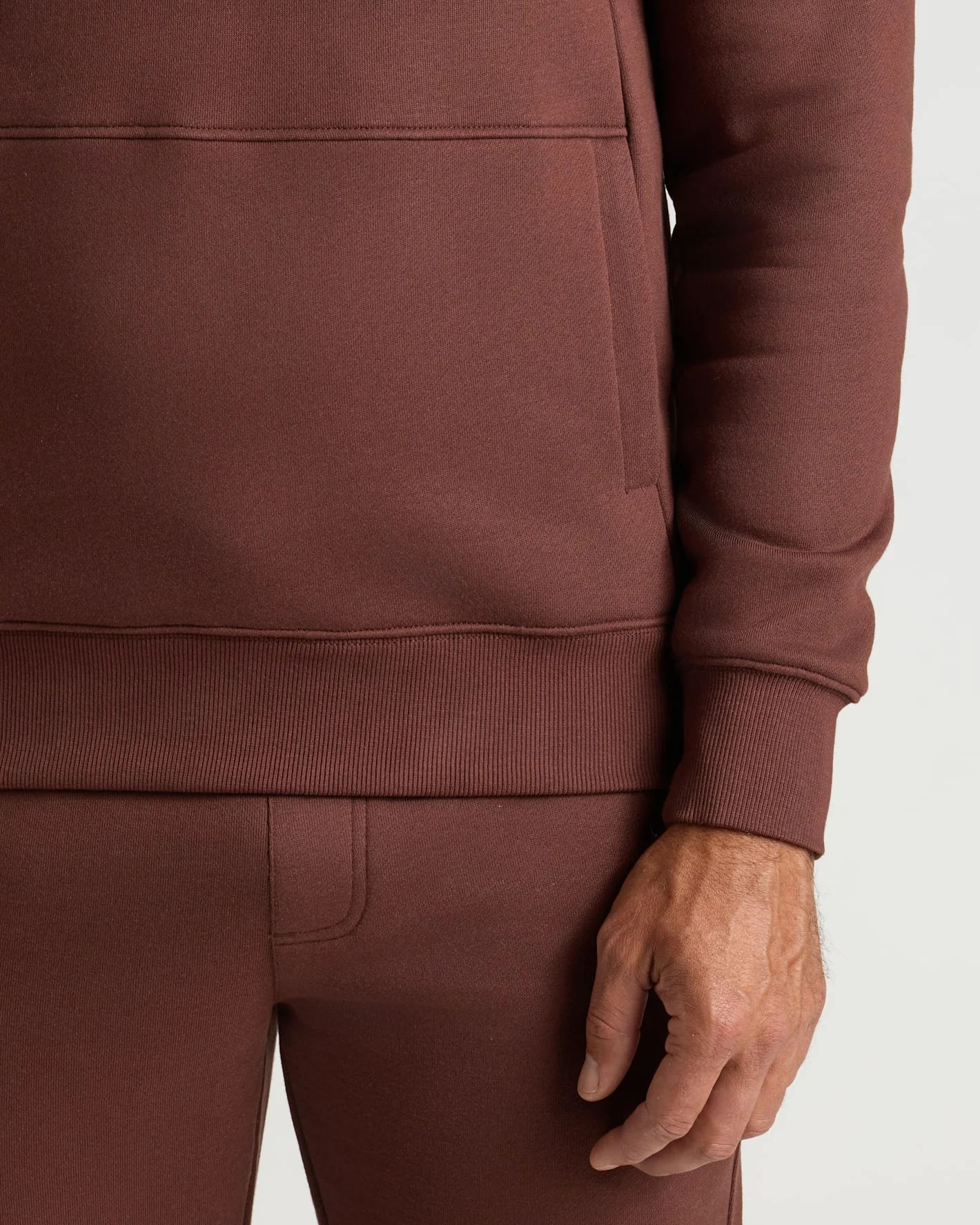 Carob Quarter Zip Fleece Sweatshirt - Image 7