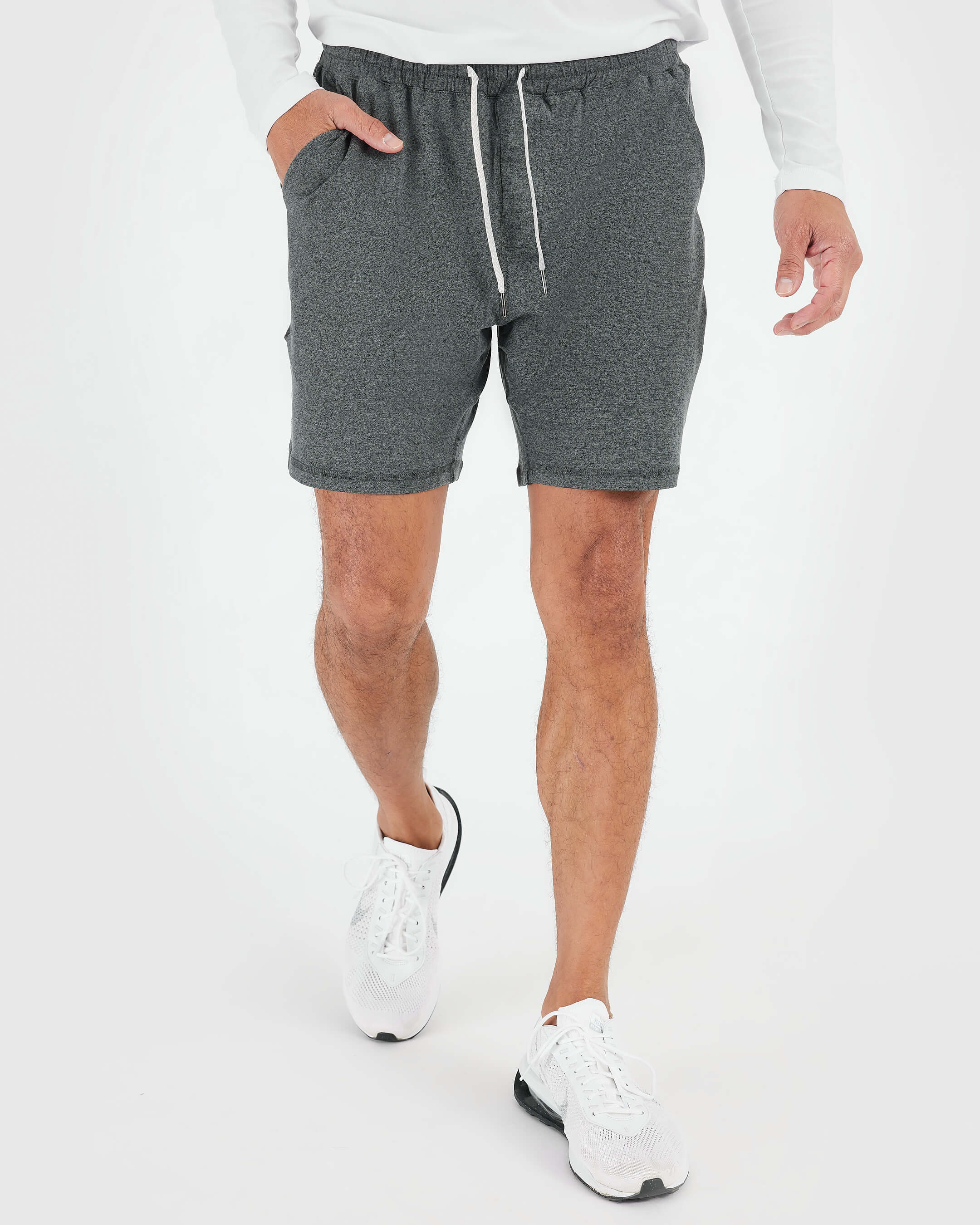 Charcoal & Dark Heather Navy Active Comfort Shorts 2-Pack - Image 2