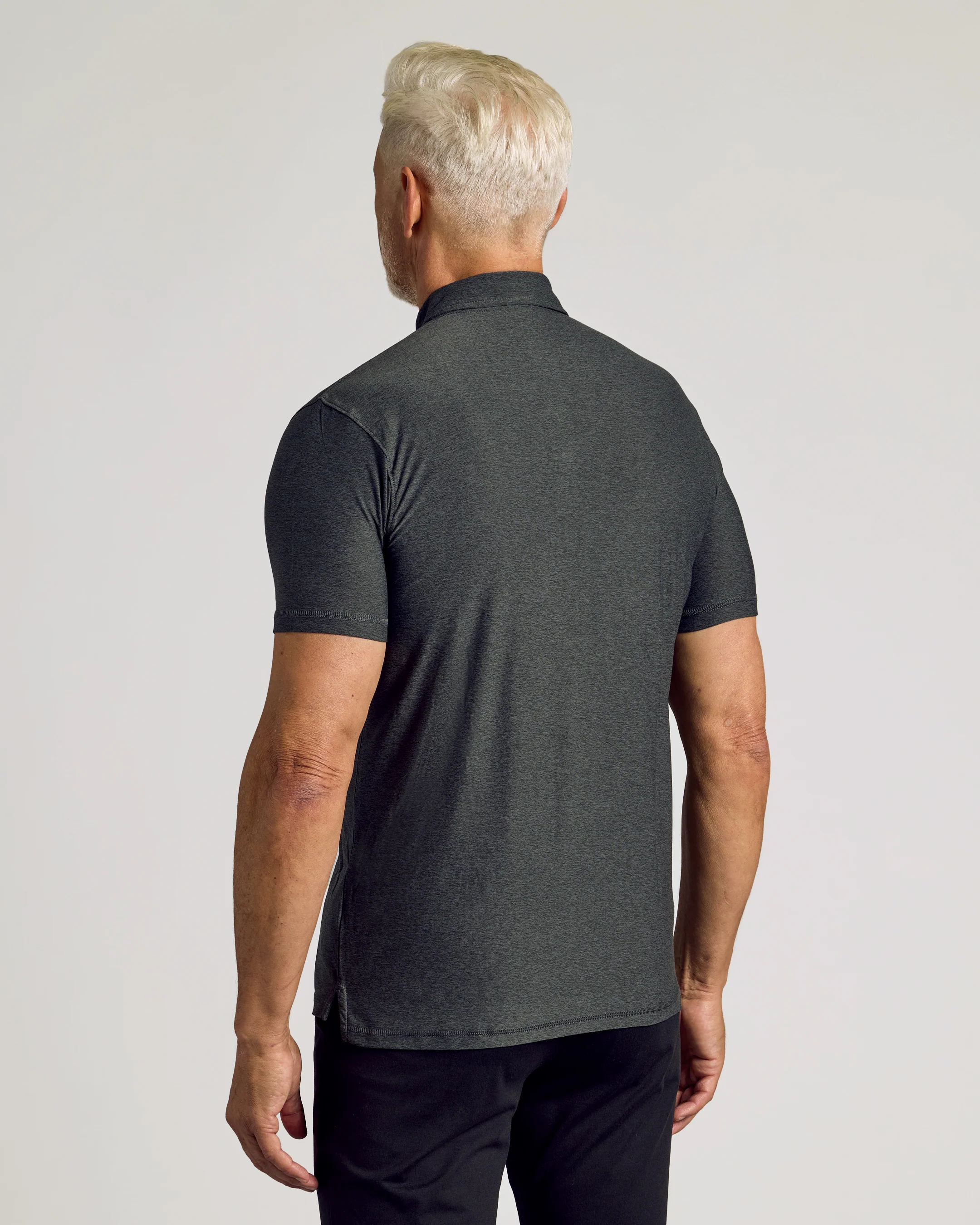 Charcoal Heather Gray Active Polo - Image 3