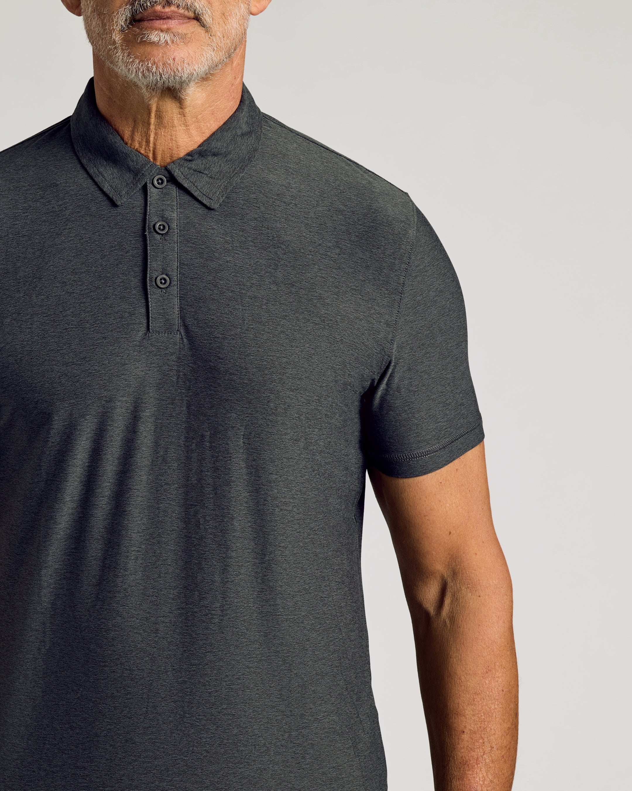 Charcoal Heather Gray Active Polo - Image 4