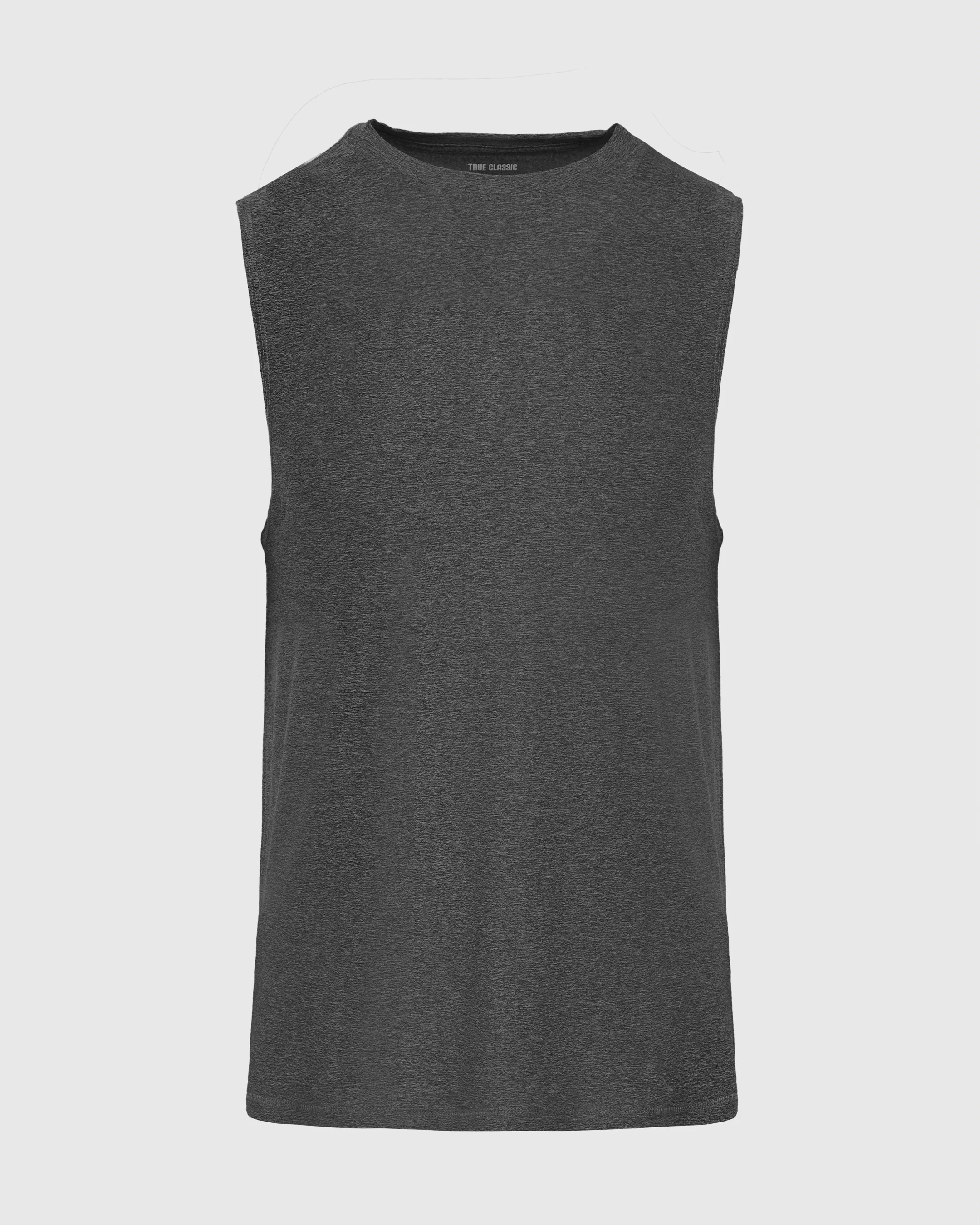 Charcoal Heather Gray Active Sleeveless Muscle Tee - Image 2