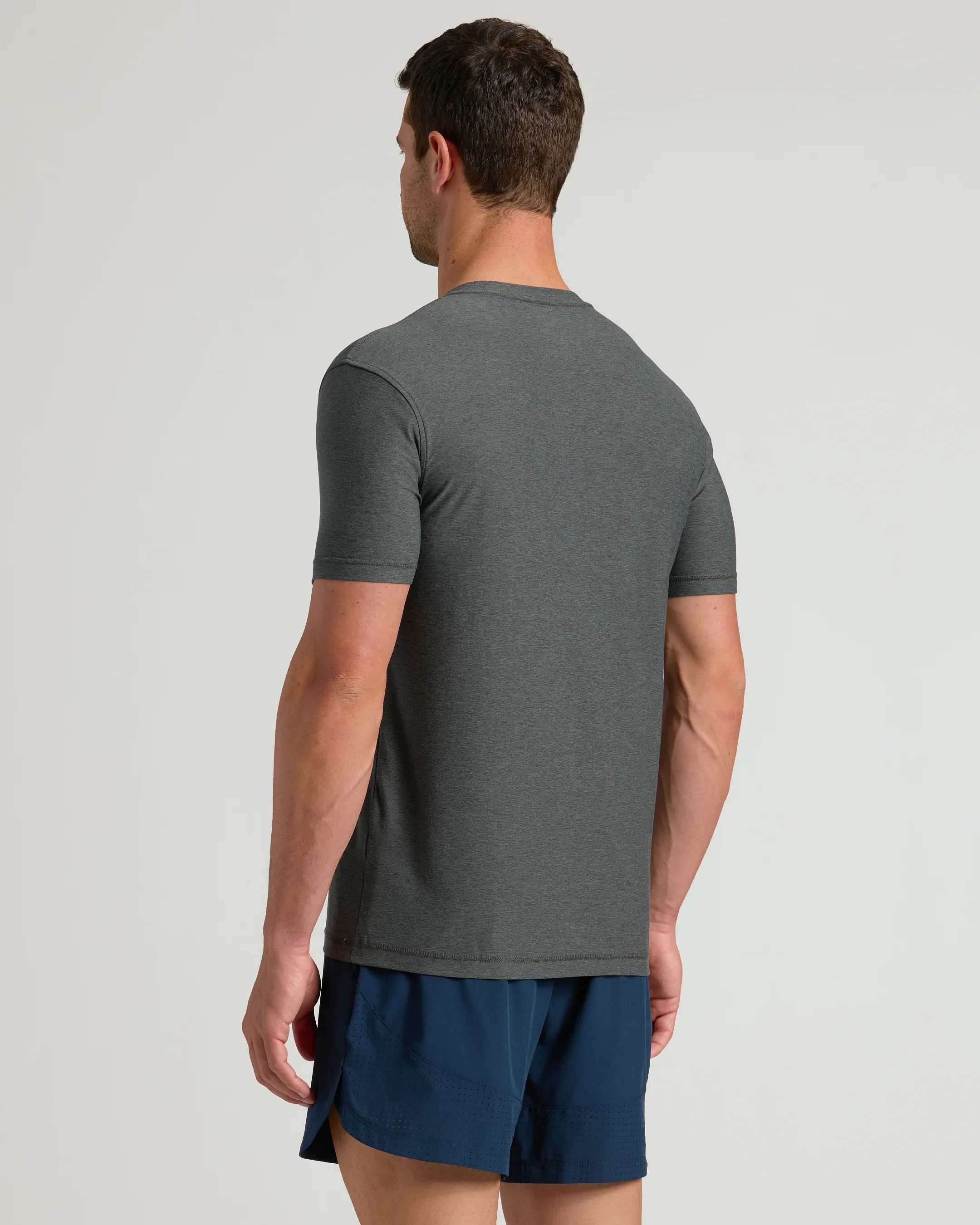 Charcoal Heather Gray Active V-Neck - Image 3