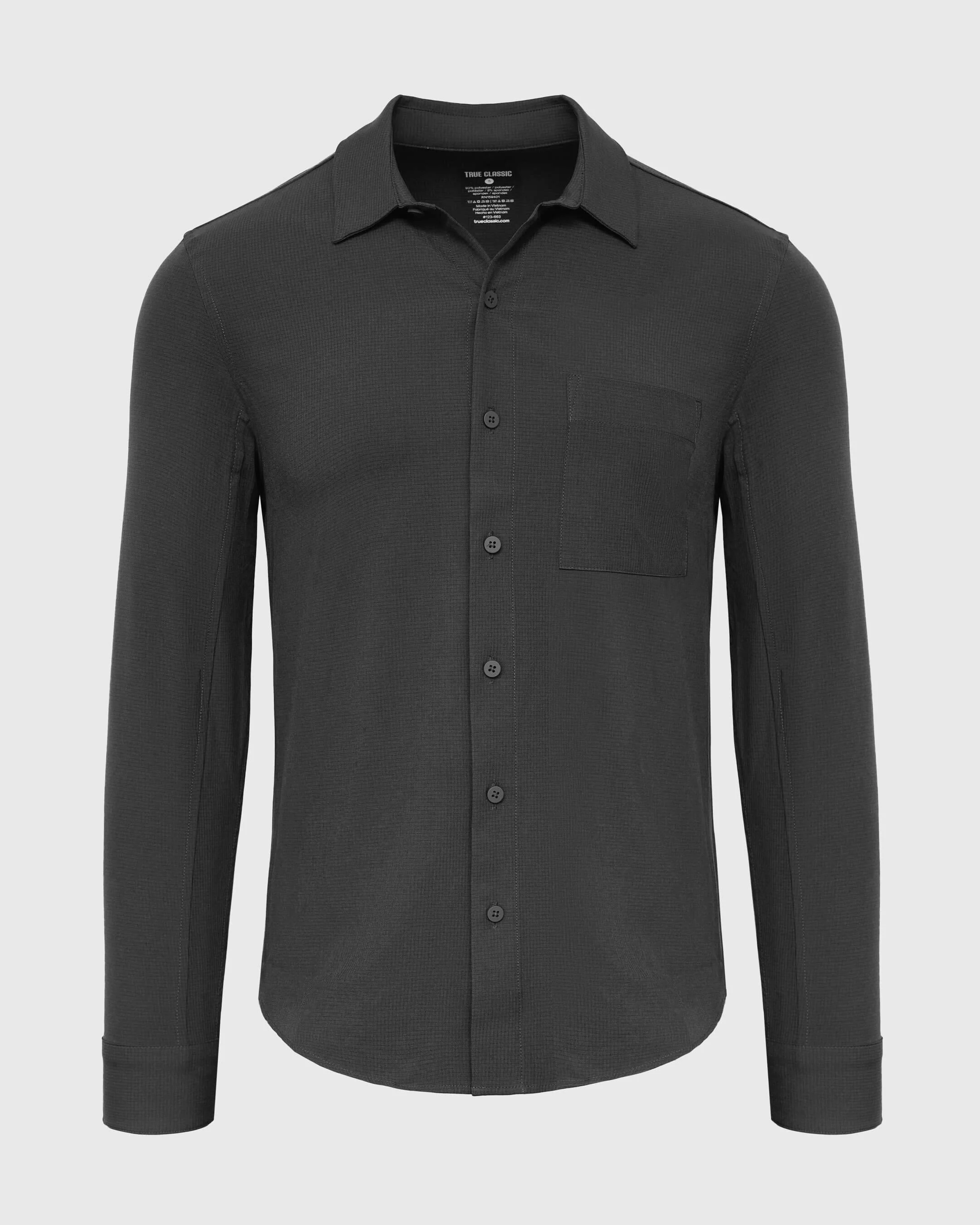 Charcoal Heather Gray Long Sleeve Ripstop Commuter Shirt - Image 2
