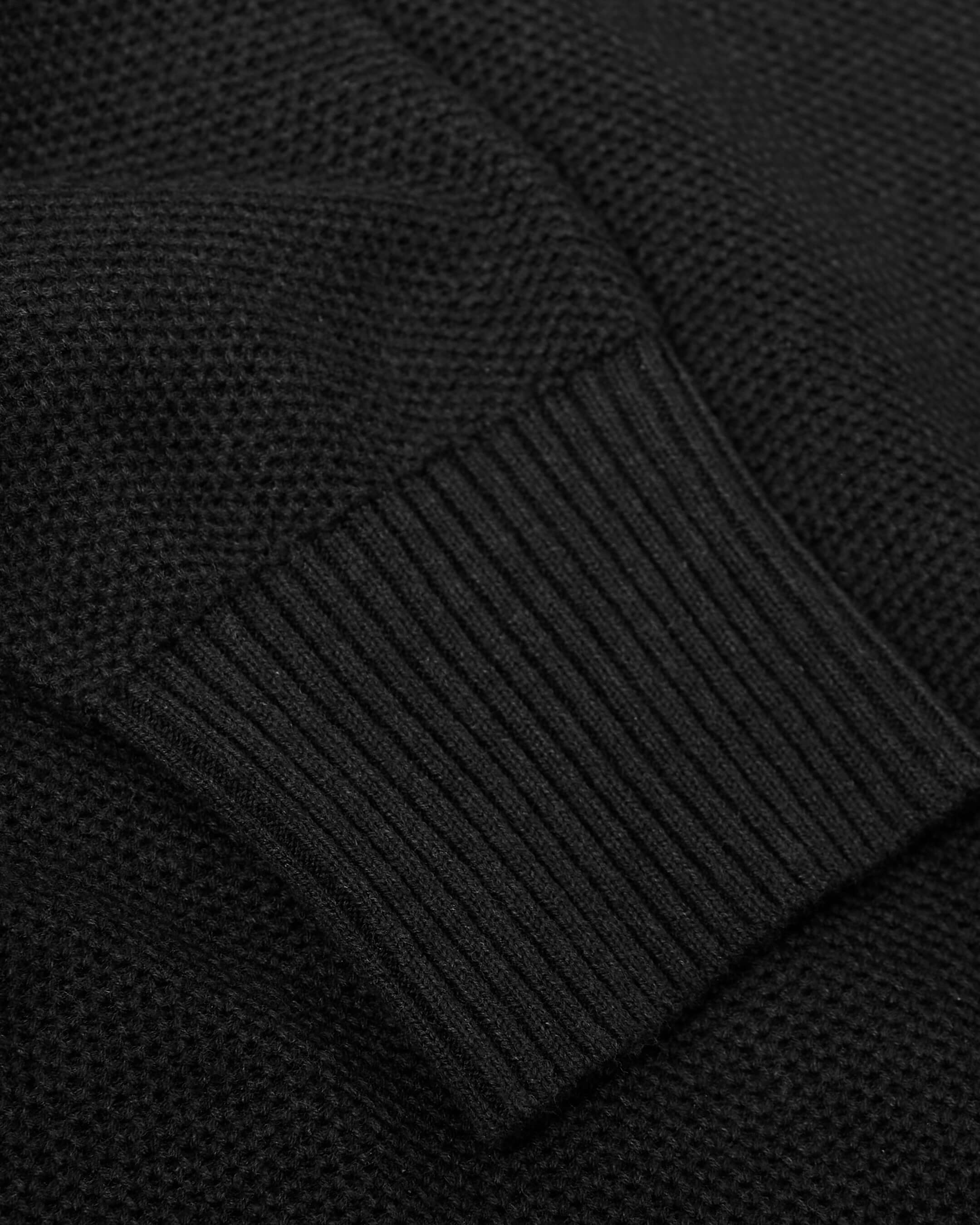 Charcoal Heather Gray Pique Crew Sweater - Image 7