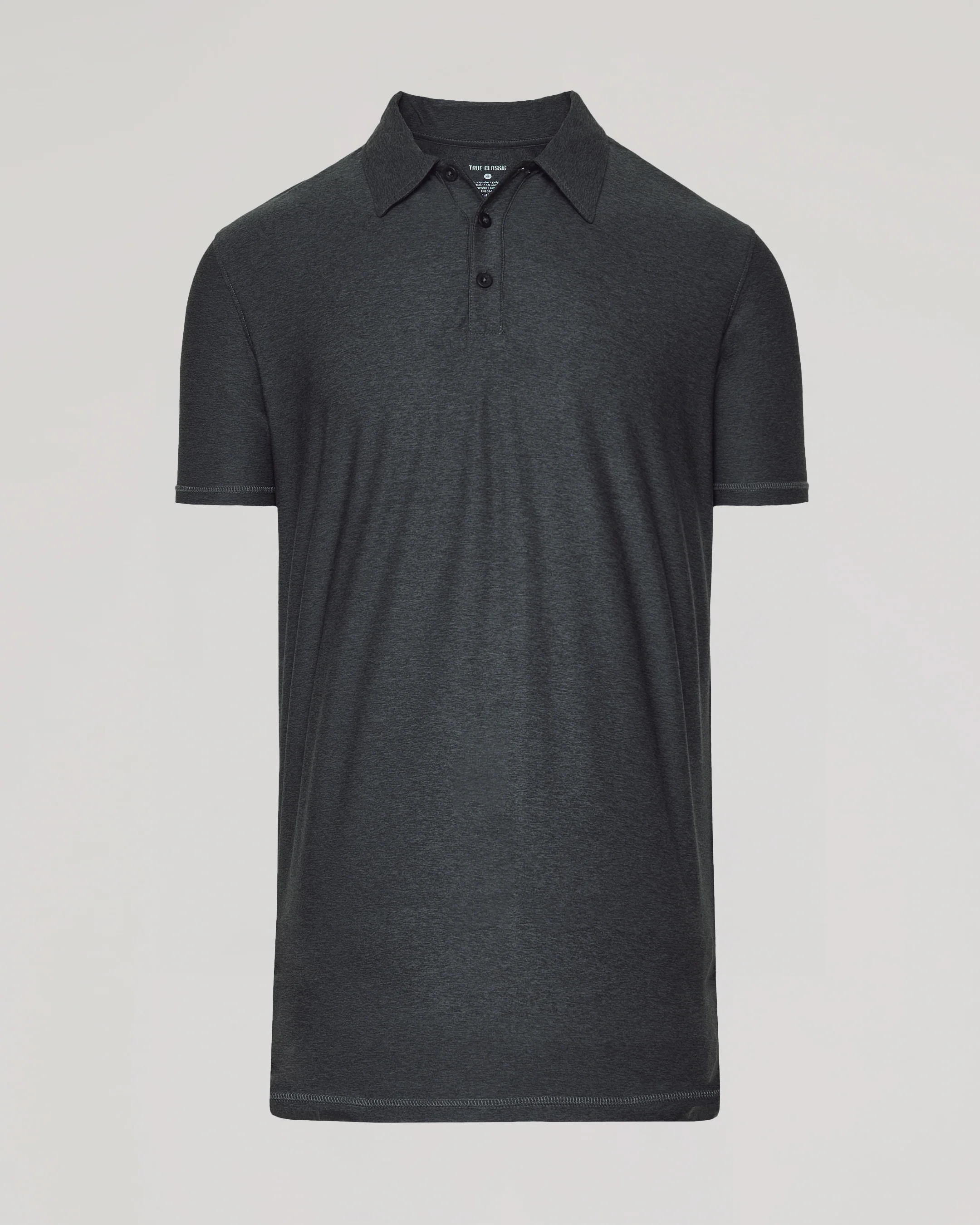 Charcoal Heather Gray Short Sleeve Tall Active Polo - Image 2